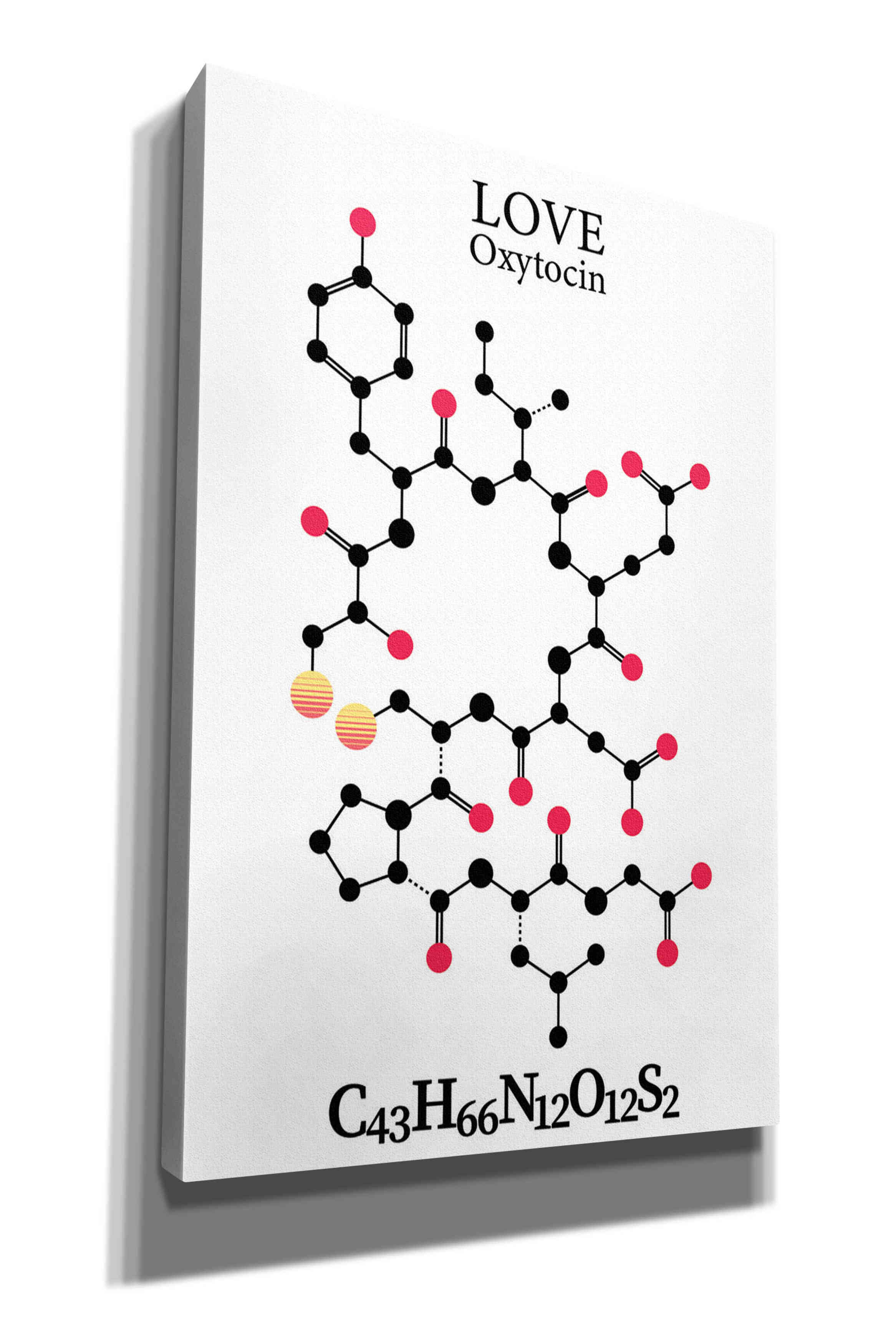 'Oxytocin Molecule' by Epic Portfolio, Giclee Canvas Wall Art