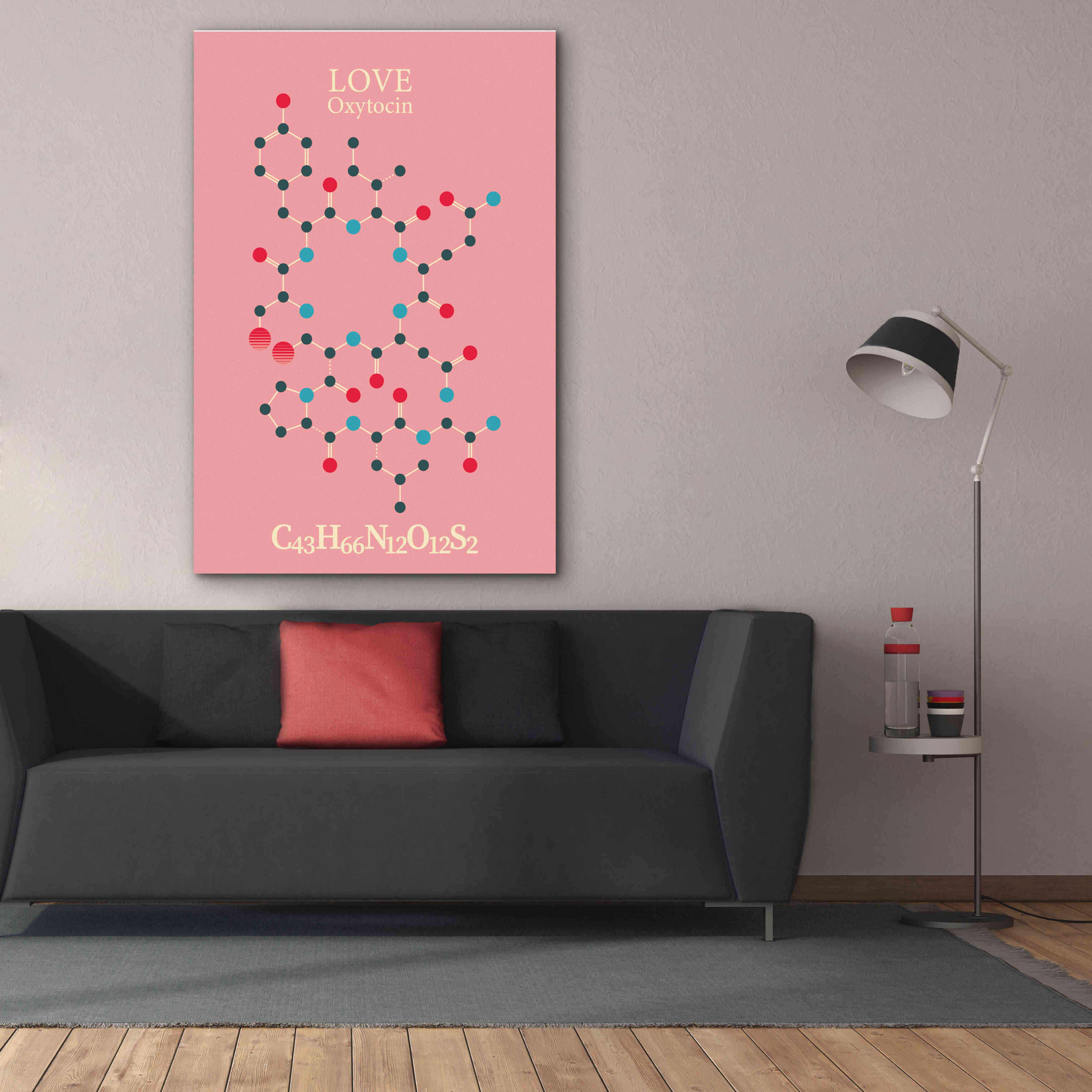 'Oxytocin Molecule 2' by Epic Portfolio, Giclee Canvas Wall Art,40x60
