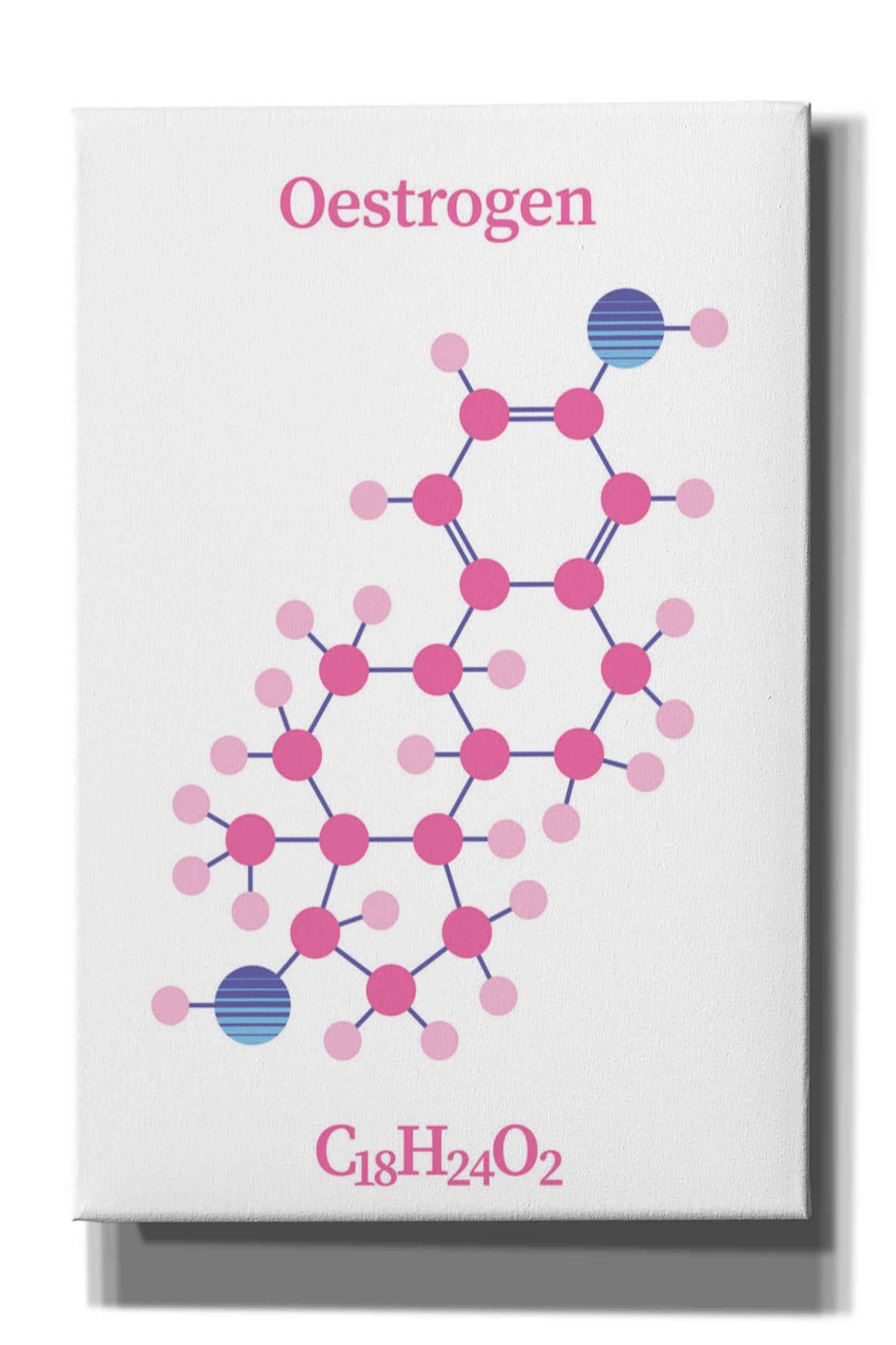 'Oestrogen Molecule' by Epic Portfolio, Giclee Canvas Wall Art