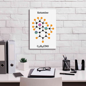 'Ketamine Molecule' by Epic Portfolio, Giclee Canvas Wall Art,12x18