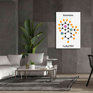 'Ketamine Molecule' by Epic Portfolio, Giclee Canvas Wall Art,40x60