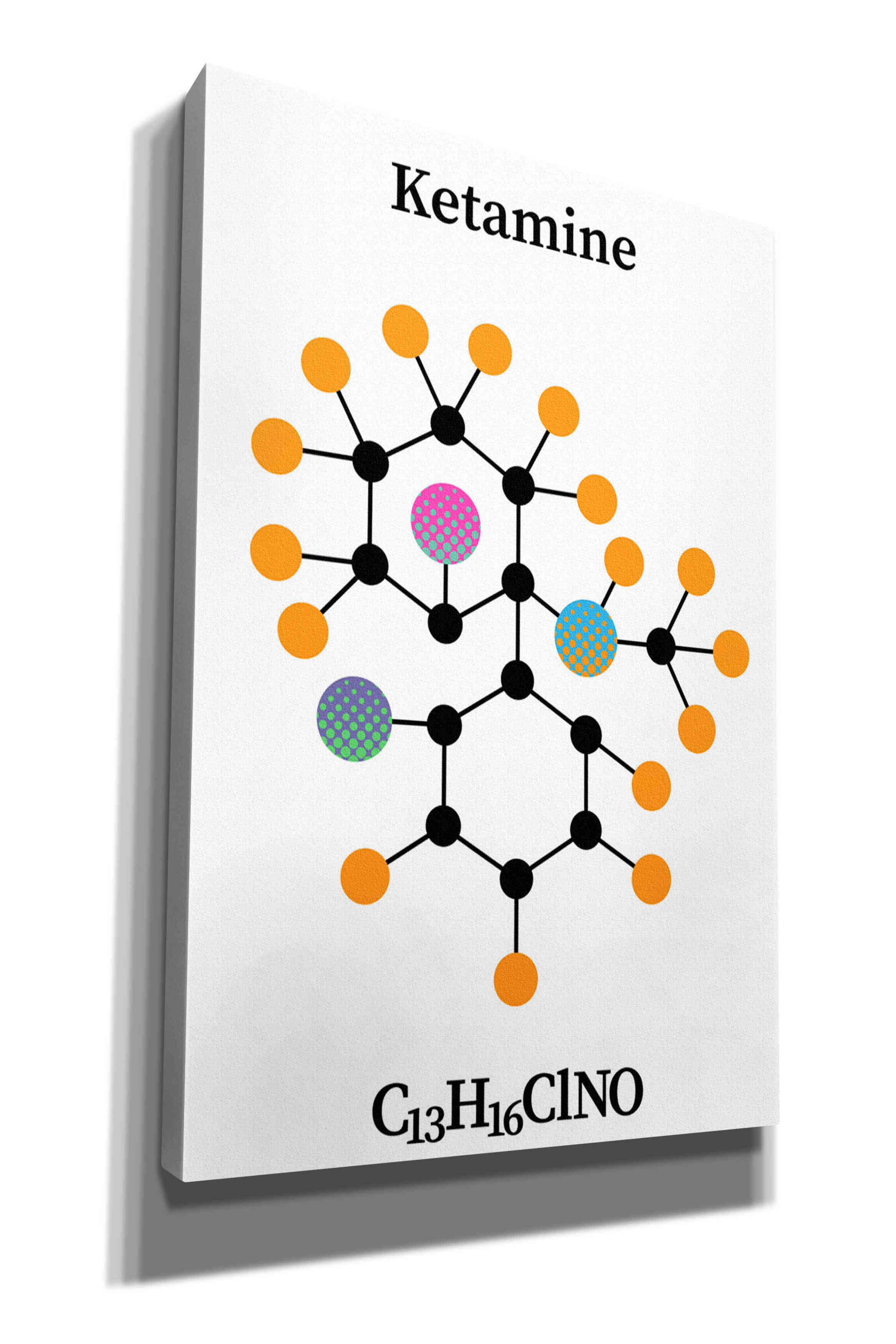 'Ketamine Molecule' by Epic Portfolio, Giclee Canvas Wall Art