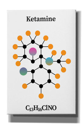'Ketamine Molecule' by Epic Portfolio, Giclee Canvas Wall Art