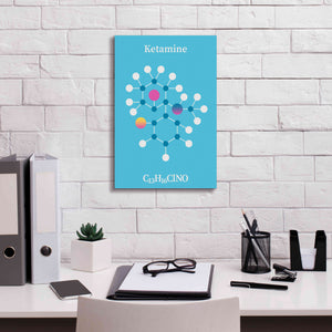 'Ketamine Molecule 2' by Epic Portfolio, Giclee Canvas Wall Art,12x18