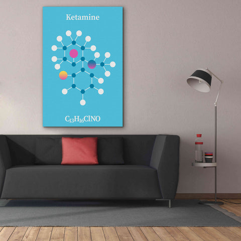 Image of 'Ketamine Molecule 2' by Epic Portfolio, Giclee Canvas Wall Art,40x60