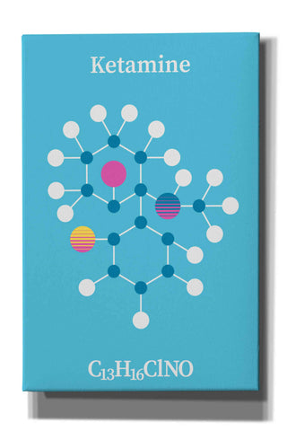 Image of 'Ketamine Molecule 2' by Epic Portfolio, Giclee Canvas Wall Art