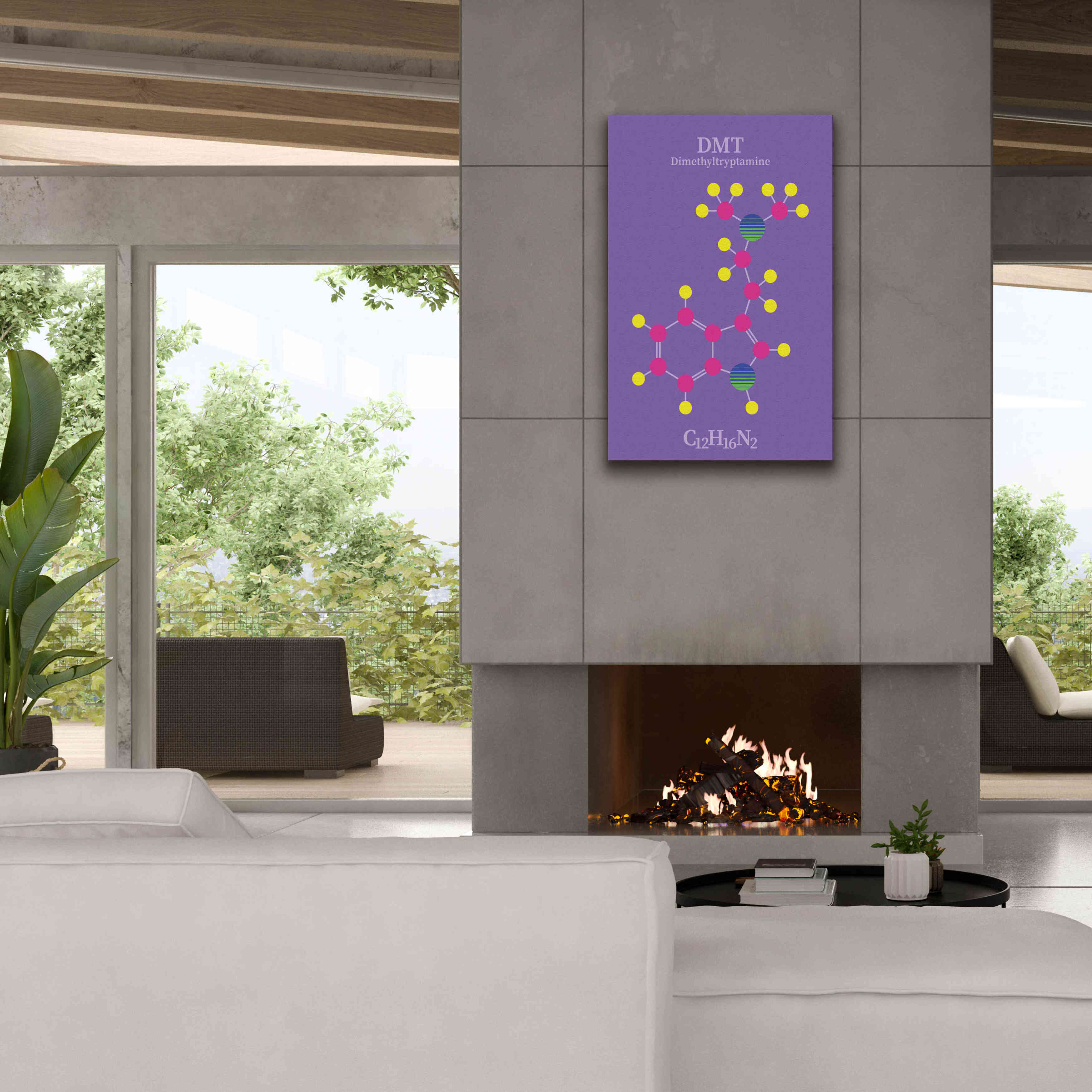 'DMT Molecule' by Epic Portfolio, Giclee Canvas Wall Art,26x40