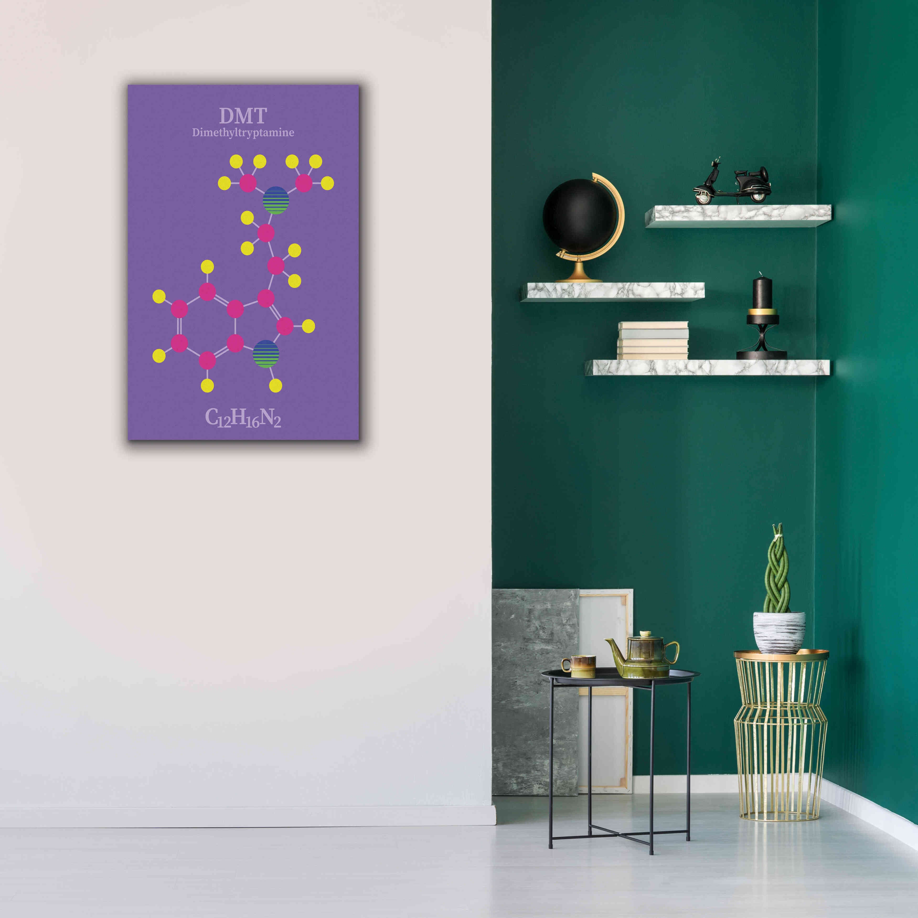 'DMT Molecule' by Epic Portfolio, Giclee Canvas Wall Art,26x40