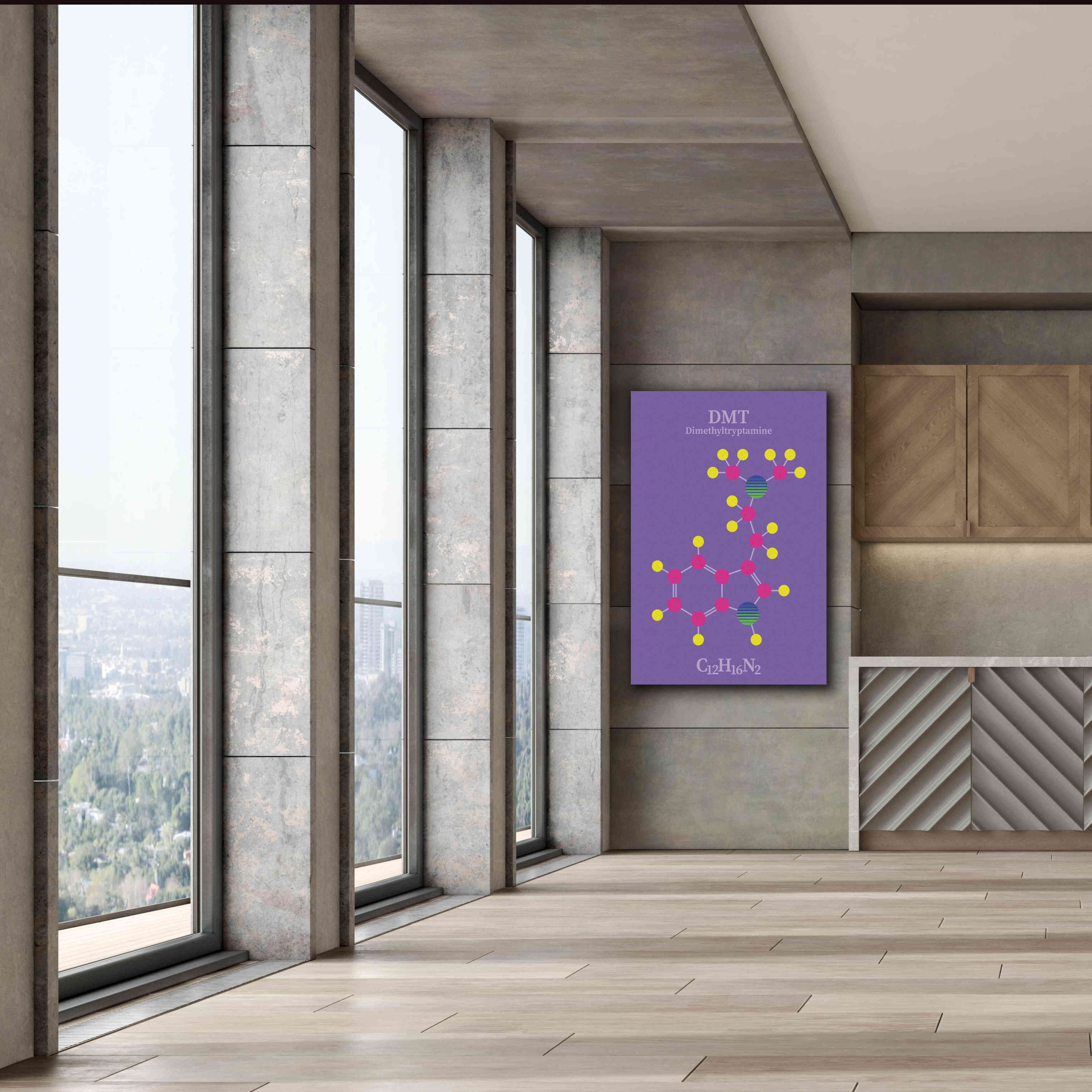 'DMT Molecule' by Epic Portfolio, Giclee Canvas Wall Art,40x60