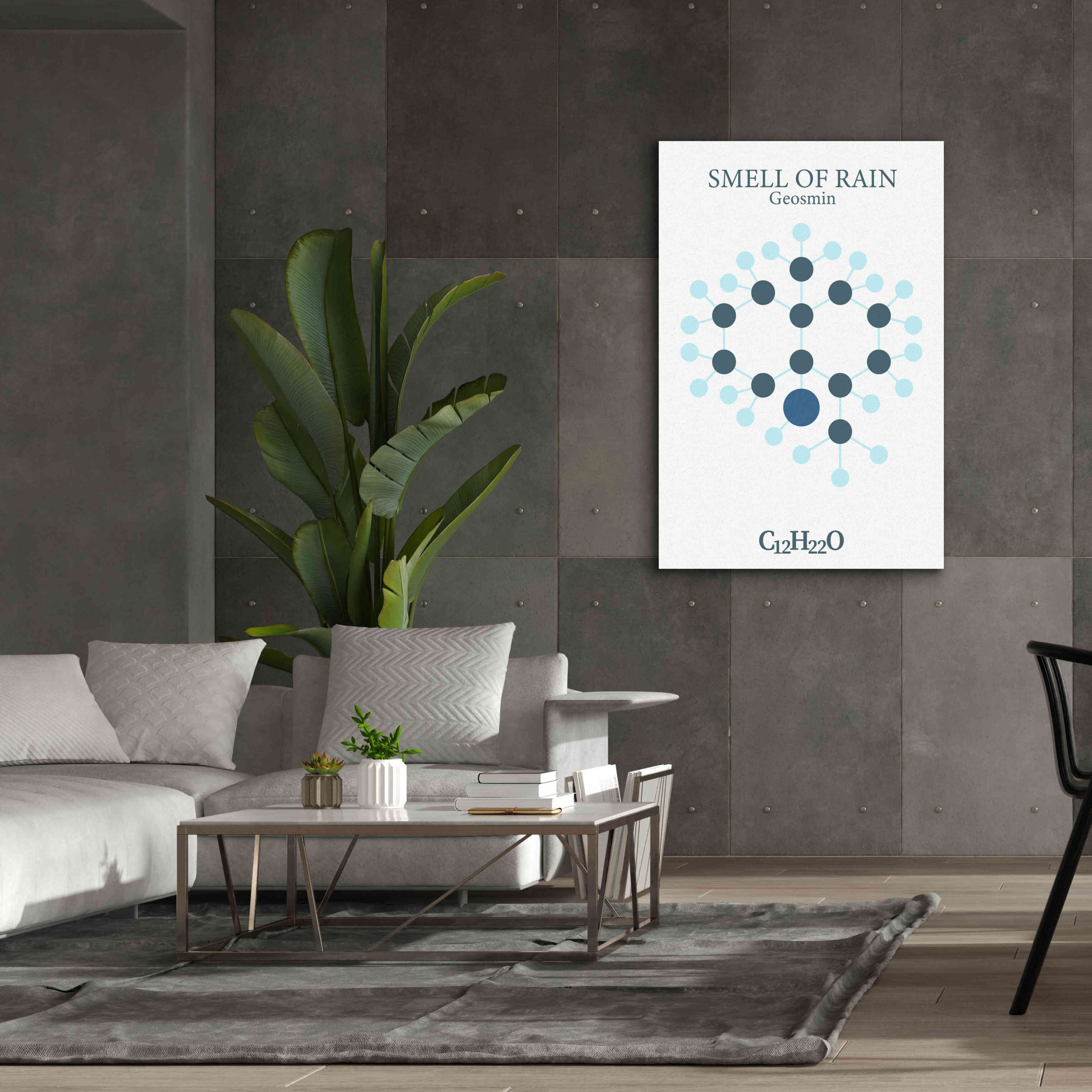 'Smell Of Rain Molecule' by Epic Portfolio, Giclee Canvas Wall Art,40x60