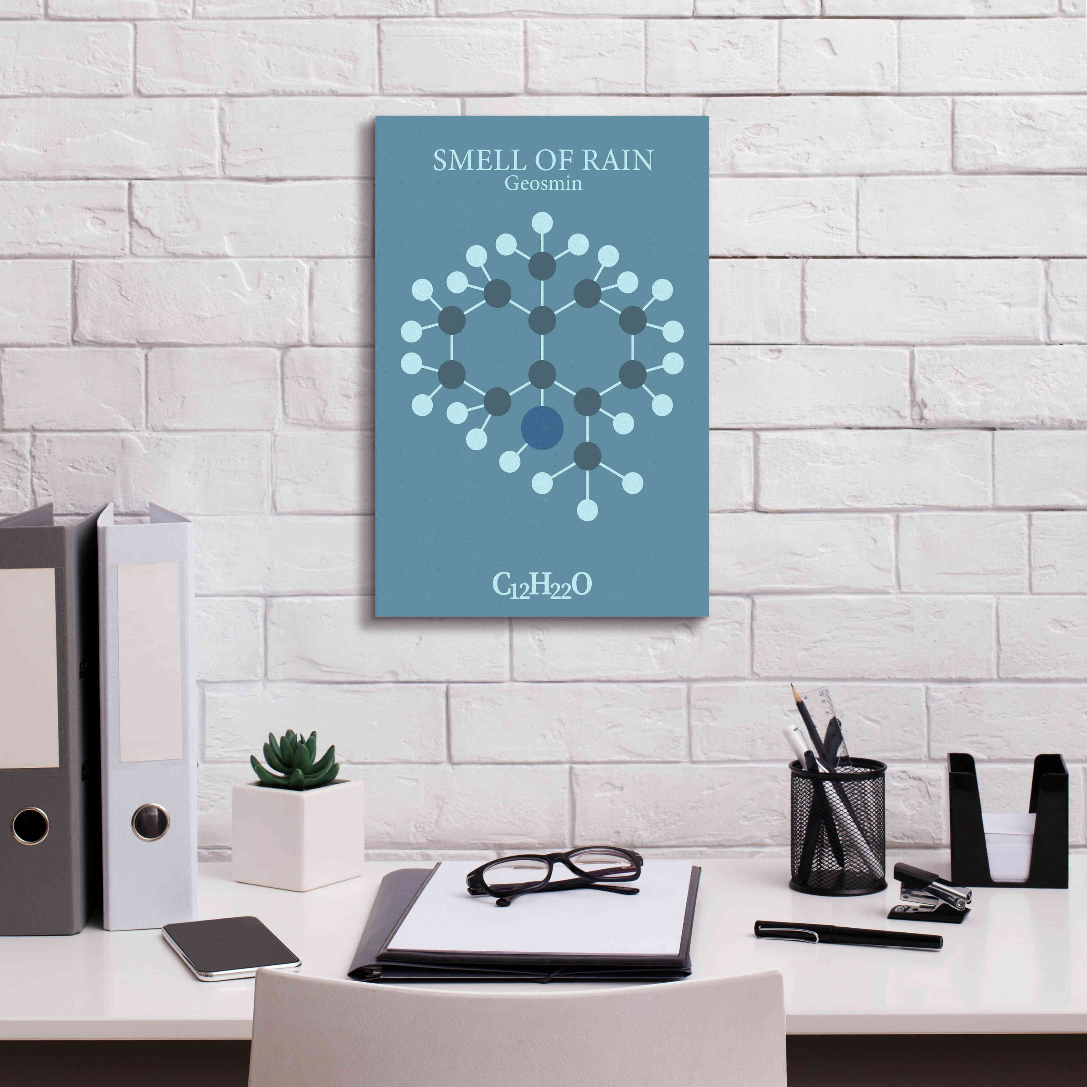 'Smell Of Rain Molecule 2' by Epic Portfolio, Giclee Canvas Wall Art,12x18