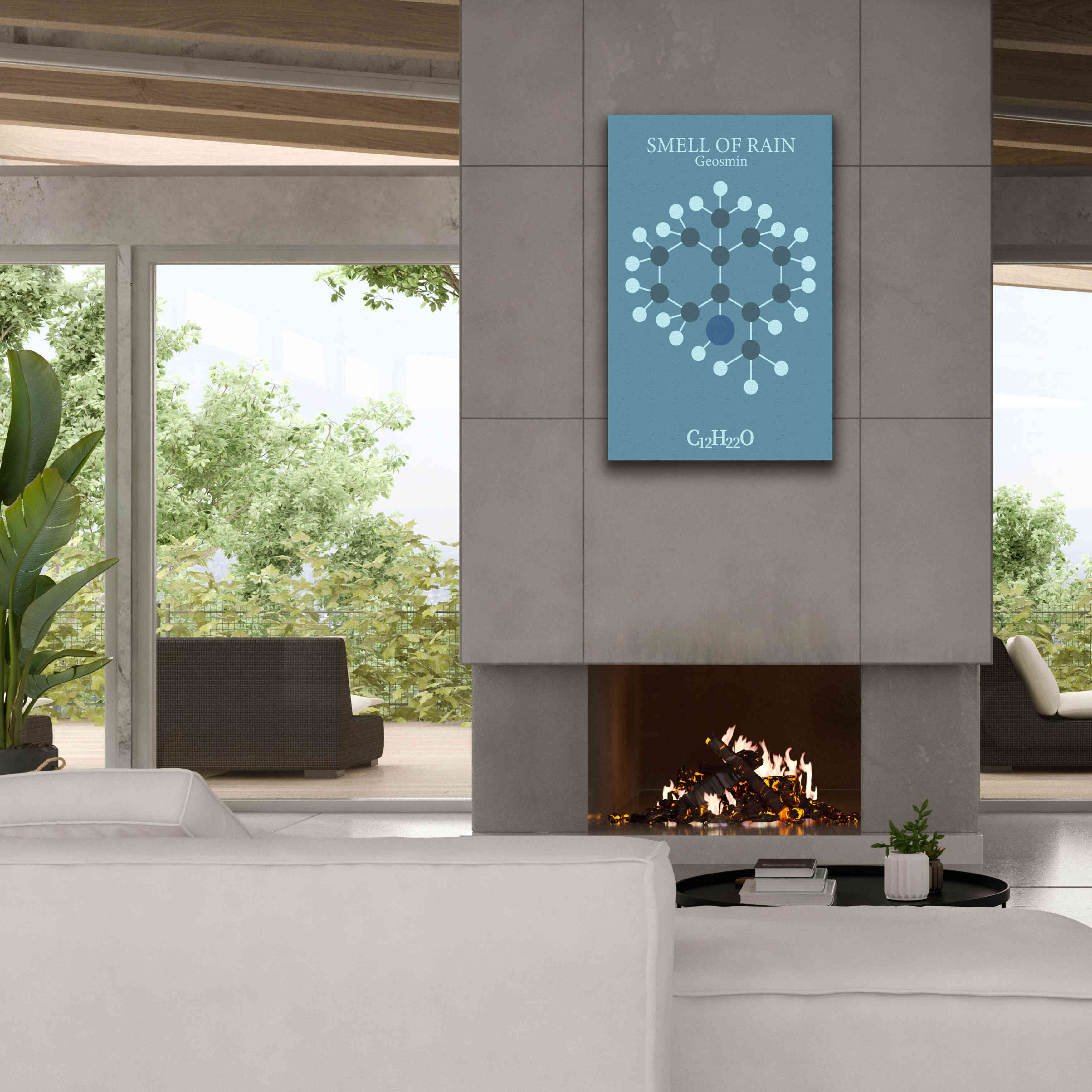 'Smell Of Rain Molecule 2' by Epic Portfolio, Giclee Canvas Wall Art,26x40