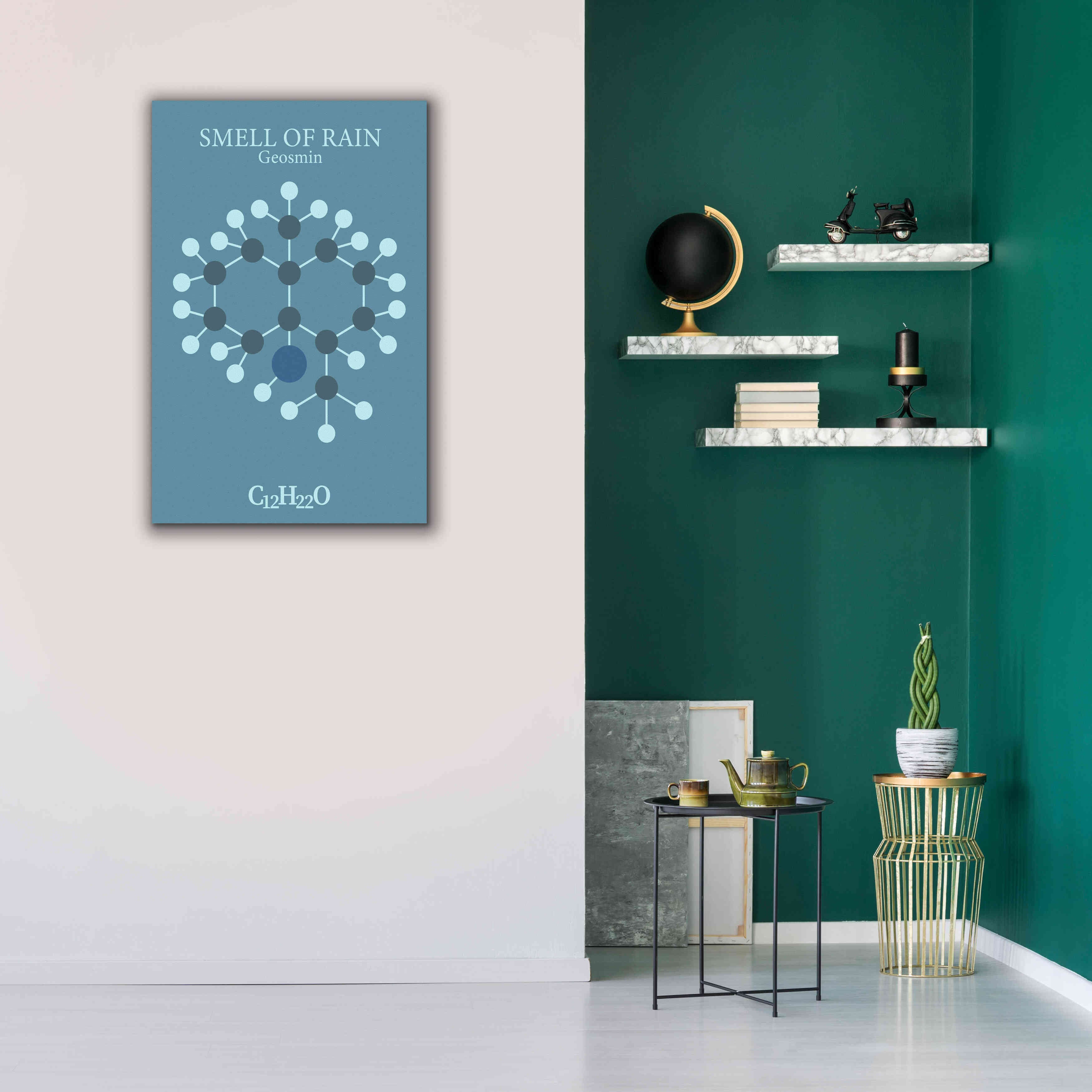 'Smell Of Rain Molecule 2' by Epic Portfolio, Giclee Canvas Wall Art,26x40