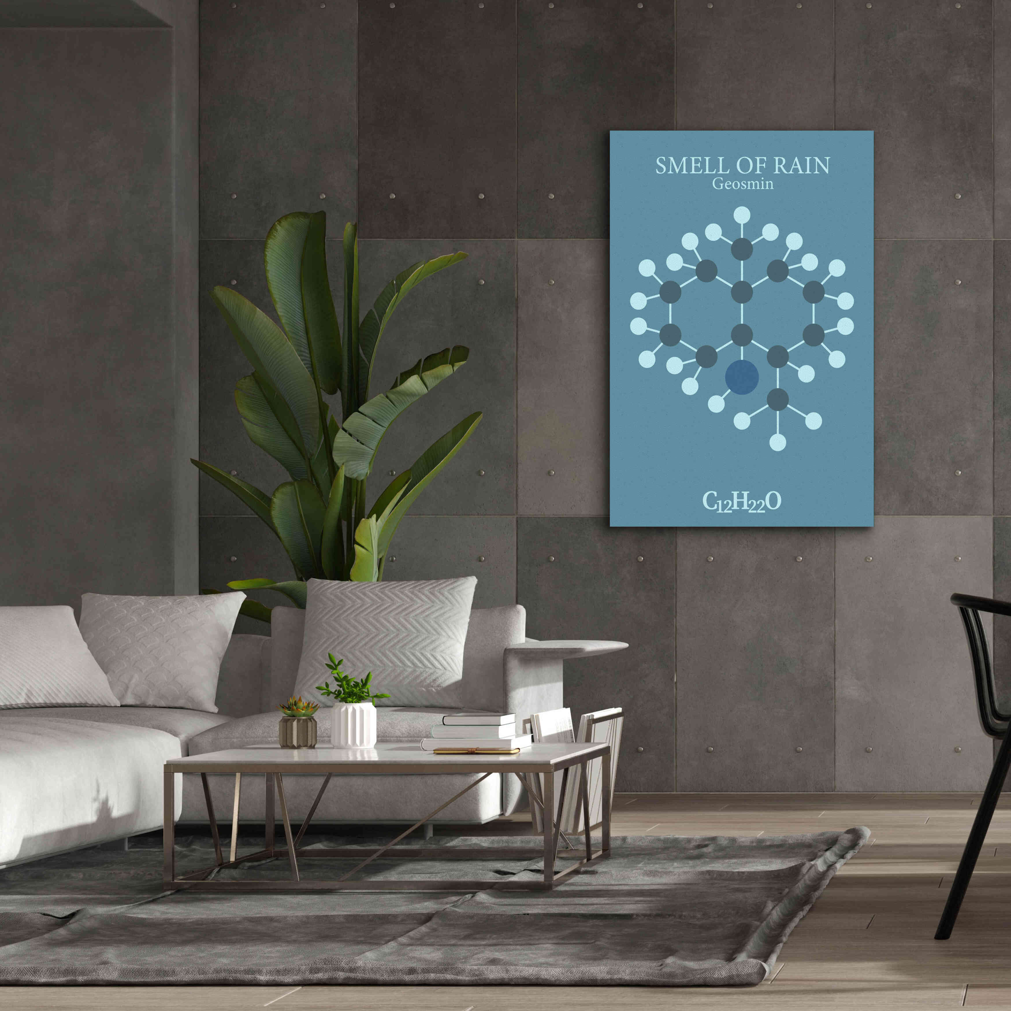 'Smell Of Rain Molecule 2' by Epic Portfolio, Giclee Canvas Wall Art,40x60