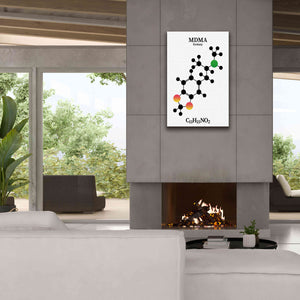 'MDMA Molecule' by Epic Portfolio, Giclee Canvas Wall Art,26x40