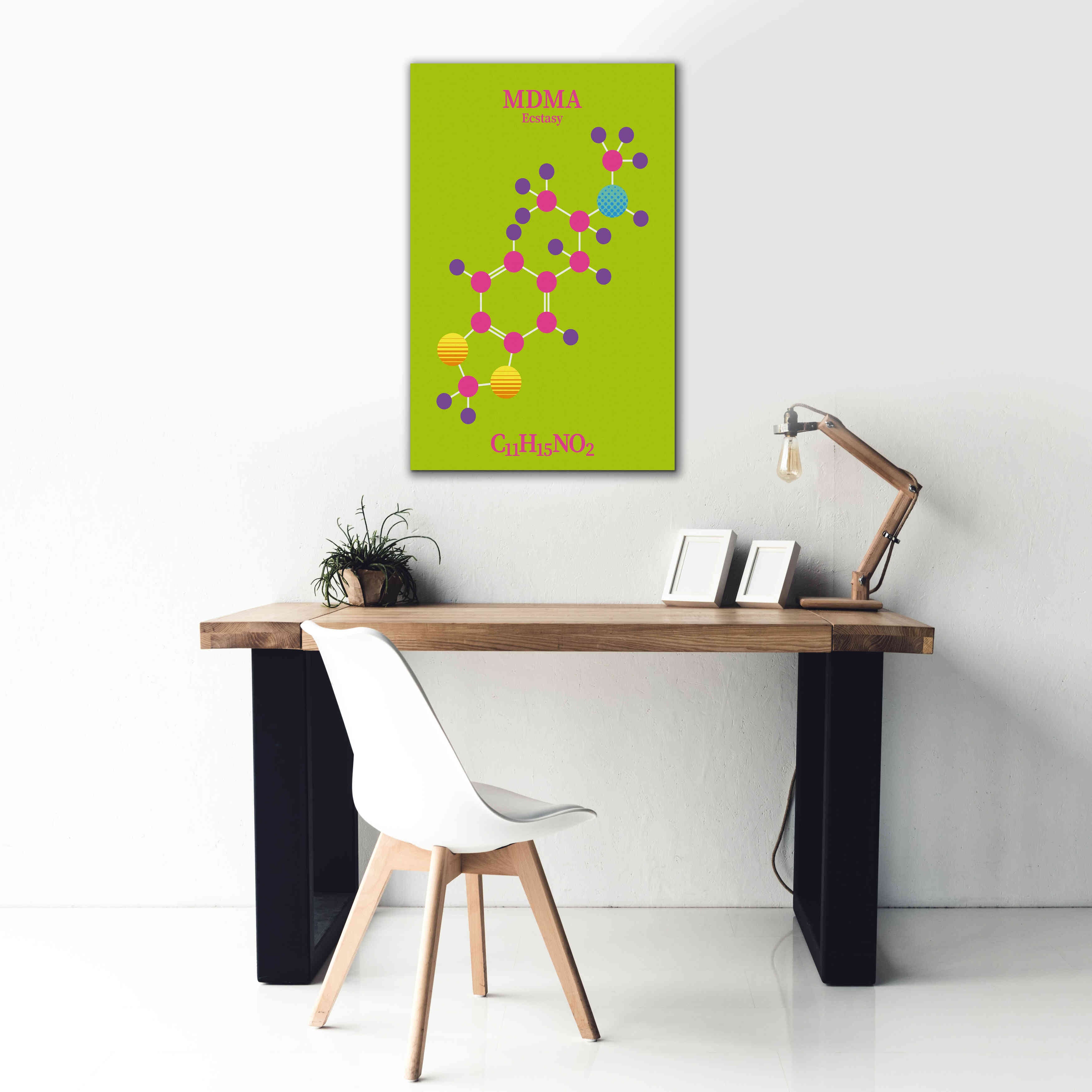 'MDMA Molecule 2' by Epic Portfolio, Giclee Canvas Wall Art,26x40