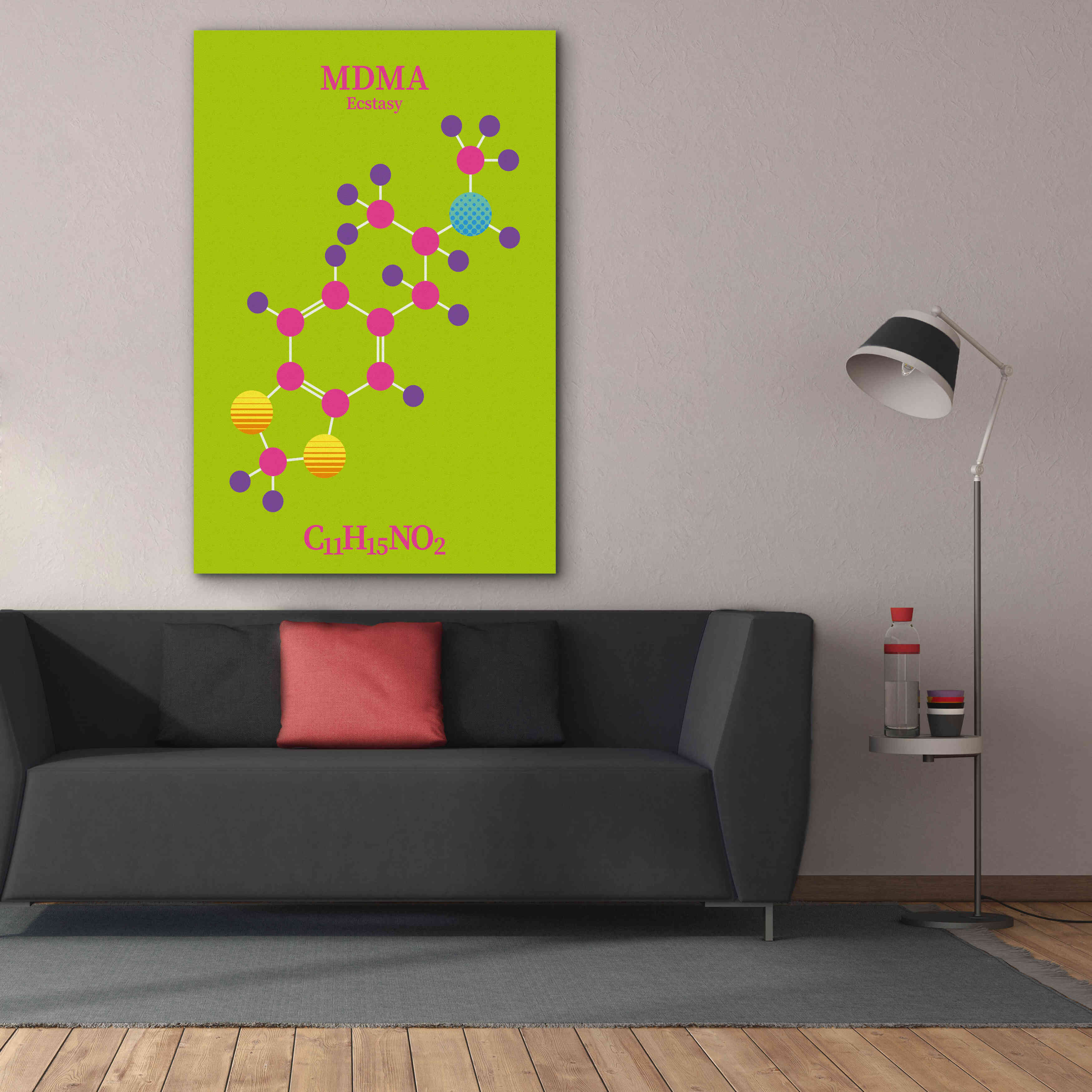 'MDMA Molecule 2' by Epic Portfolio, Giclee Canvas Wall Art,40x60