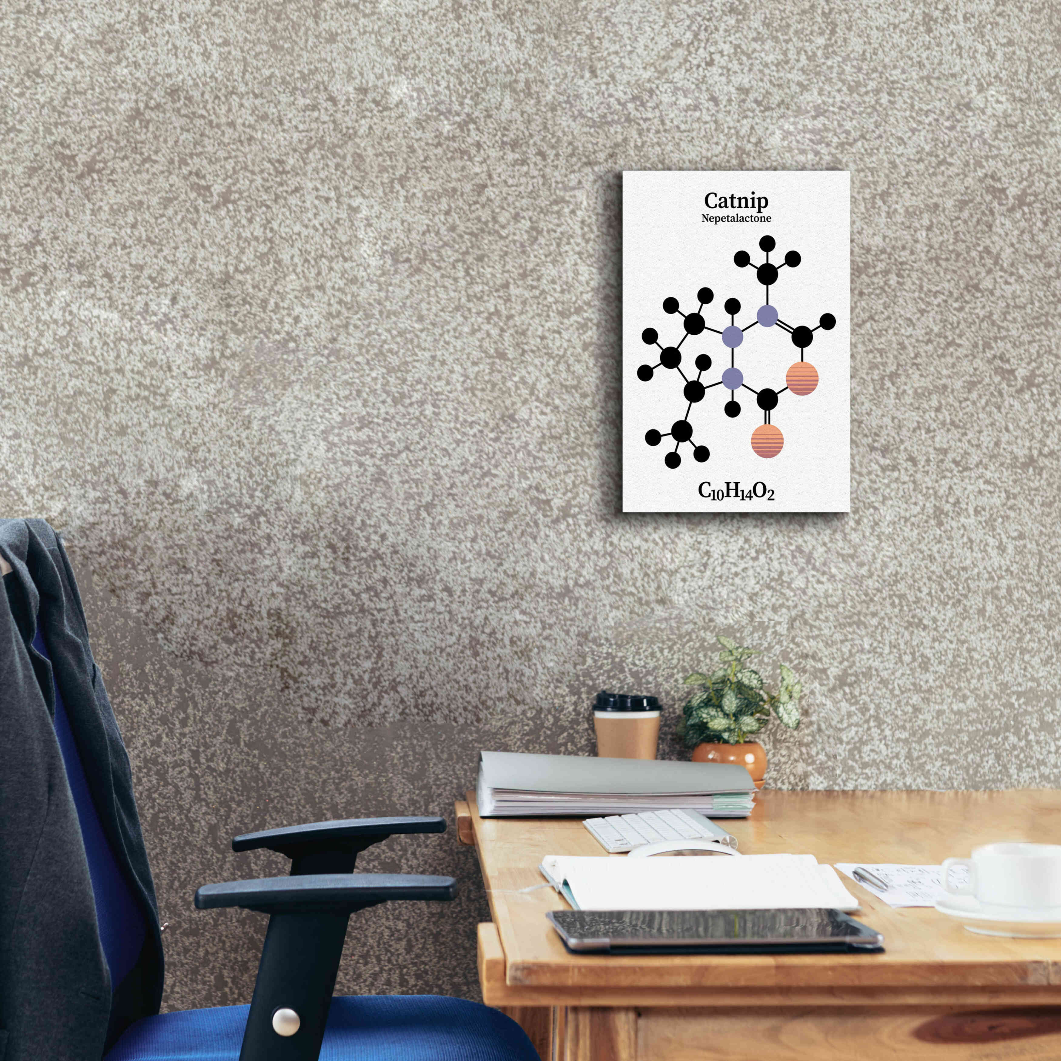 'Catnip Molecule' by Epic Portfolio, Giclee Canvas Wall Art,12x18