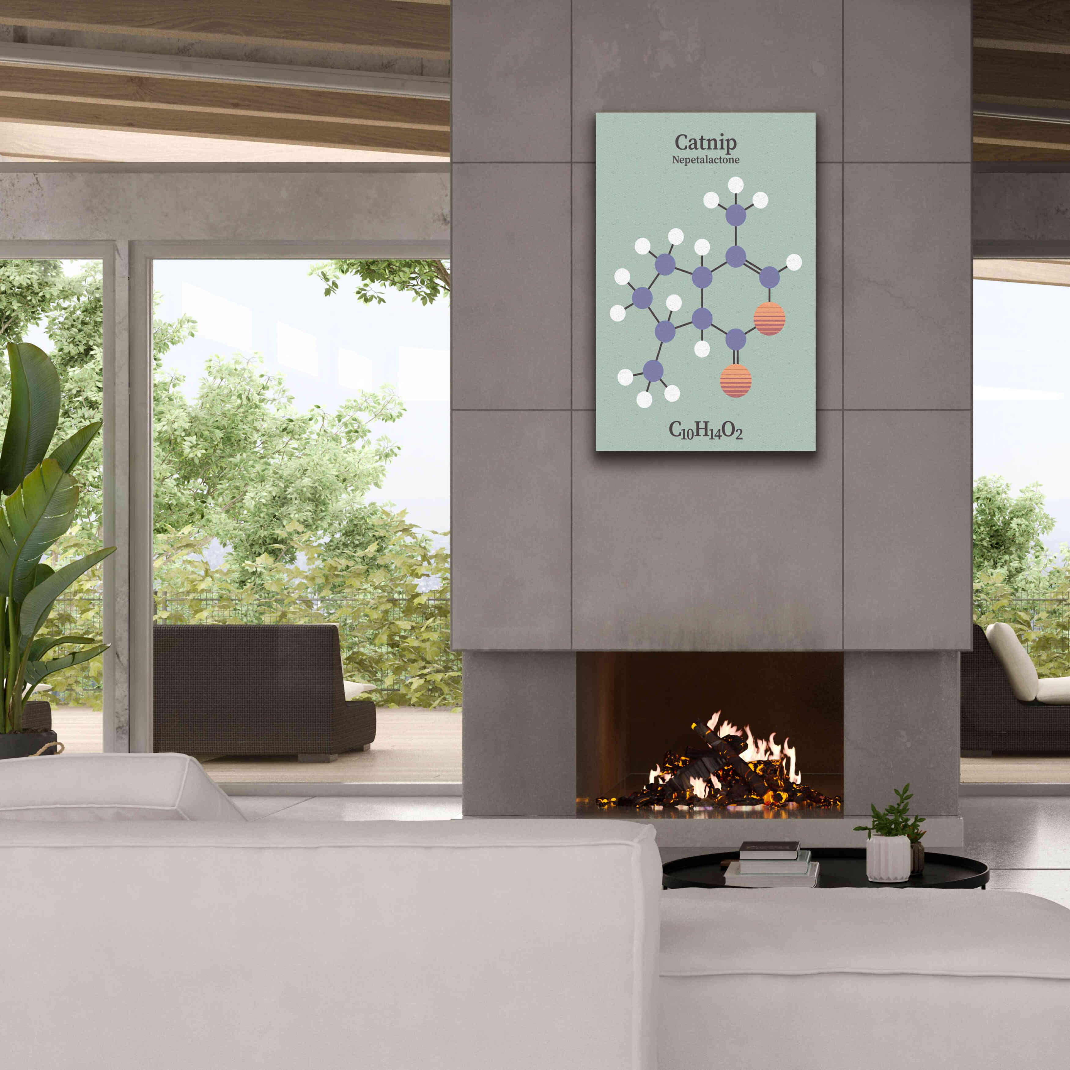 'Catnip Molecule 2' by Epic Portfolio, Giclee Canvas Wall Art,26x40