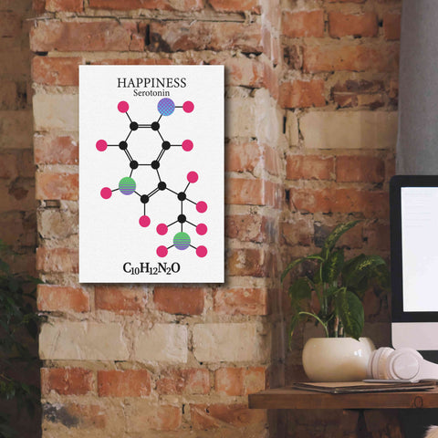 Image of 'Serotonin Molecule' by Epic Portfolio, Giclee Canvas Wall Art,12x18