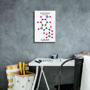'Serotonin Molecule' by Epic Portfolio, Giclee Canvas Wall Art,12x18