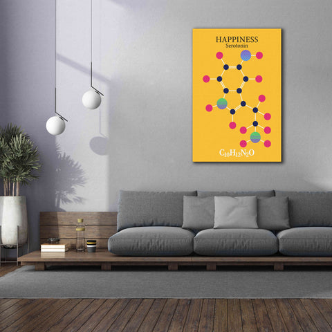 Image of 'Serotonin Molecule 2' by Epic Portfolio, Giclee Canvas Wall Art,40x60