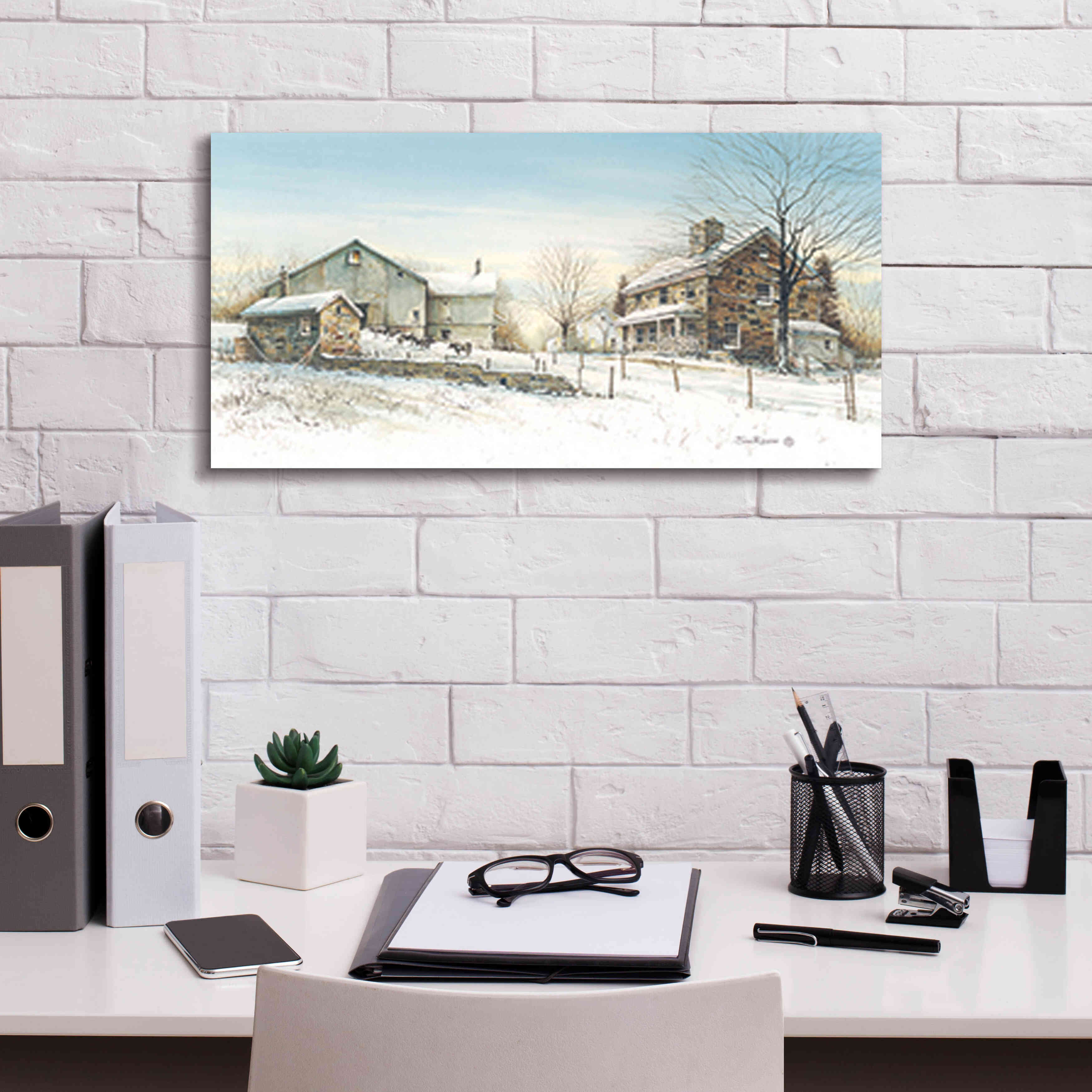 'February Morning' by John Rossini, Giclee Canvas Wall Art,24x12