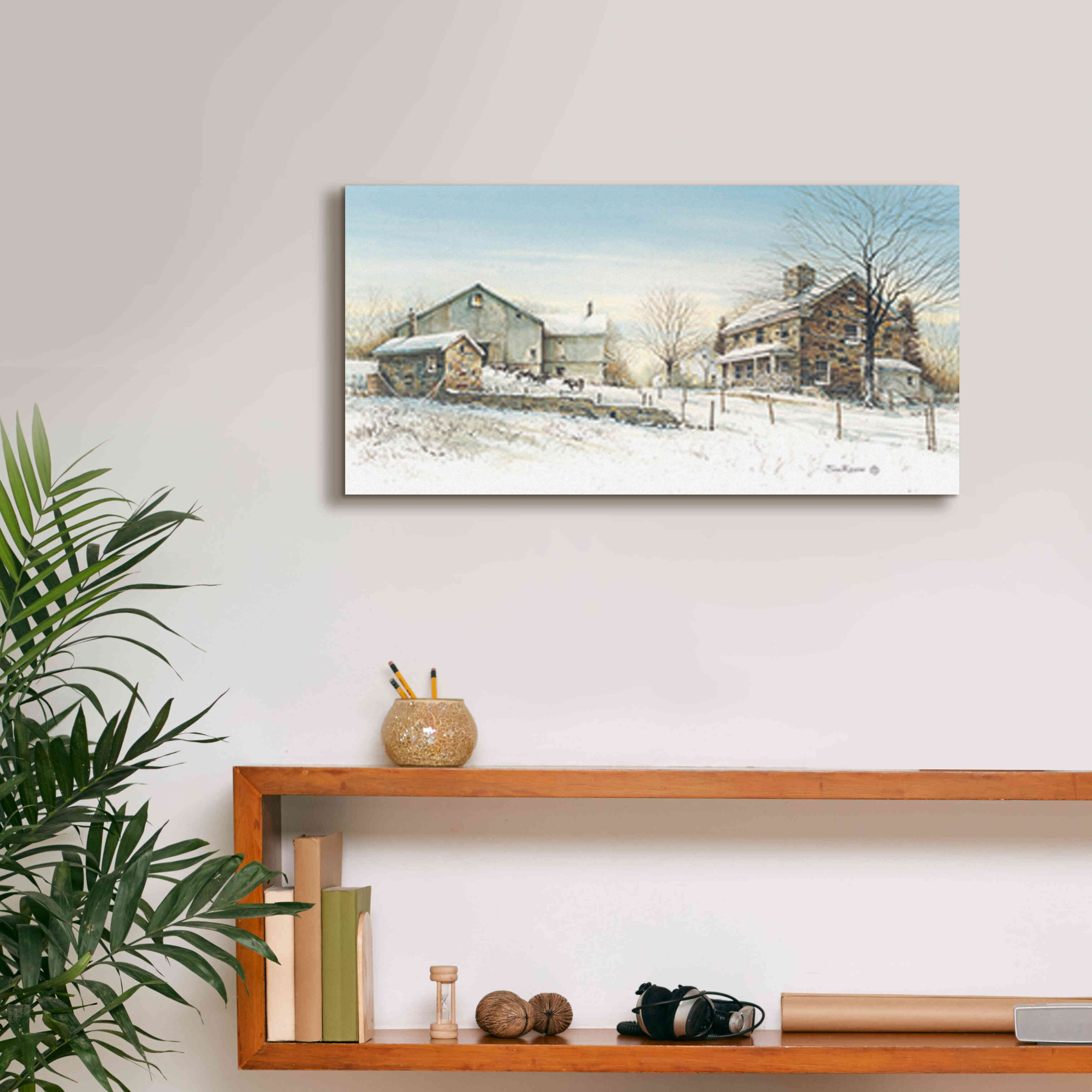 'February Morning' by John Rossini, Giclee Canvas Wall Art,24x12