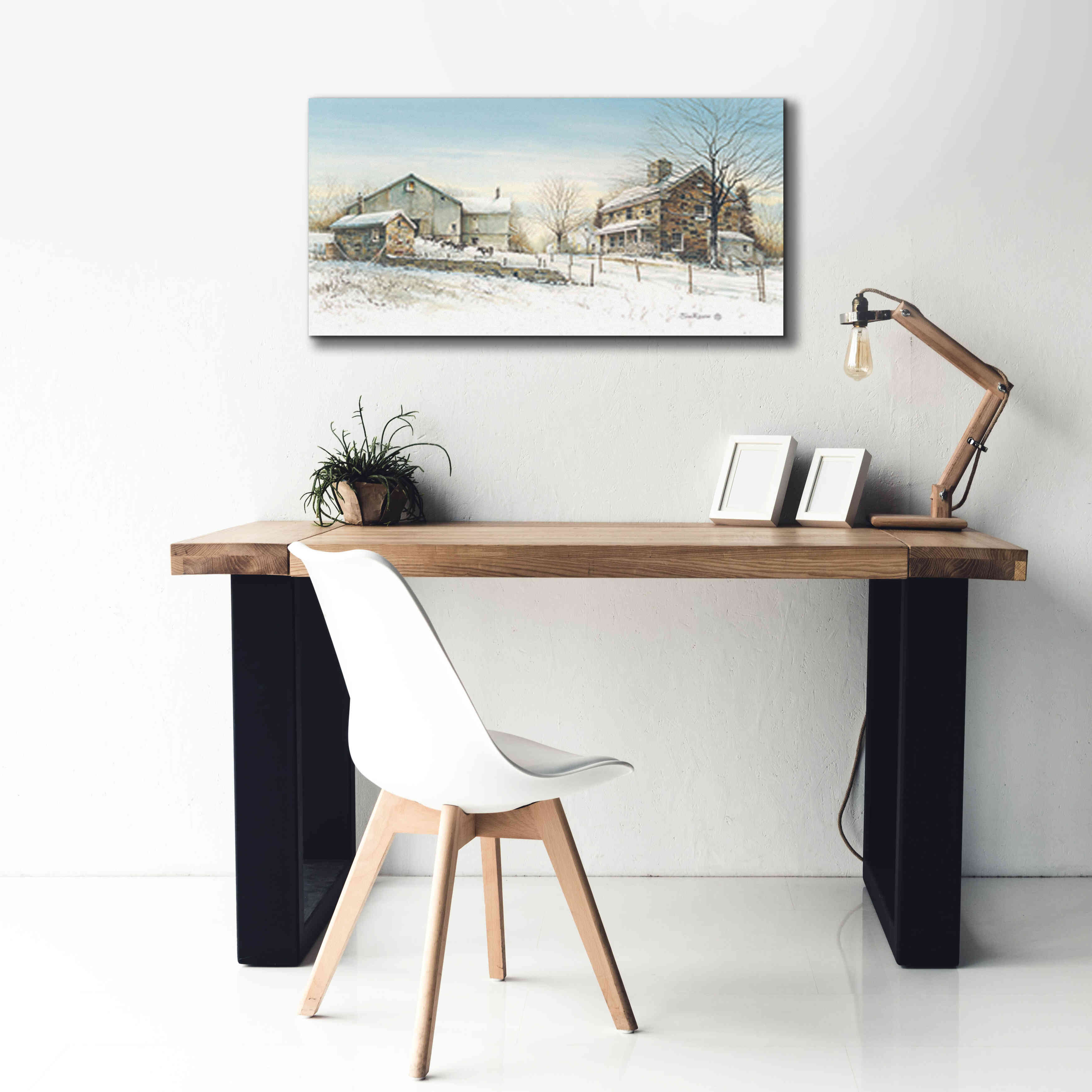 'February Morning' by John Rossini, Giclee Canvas Wall Art,40x20