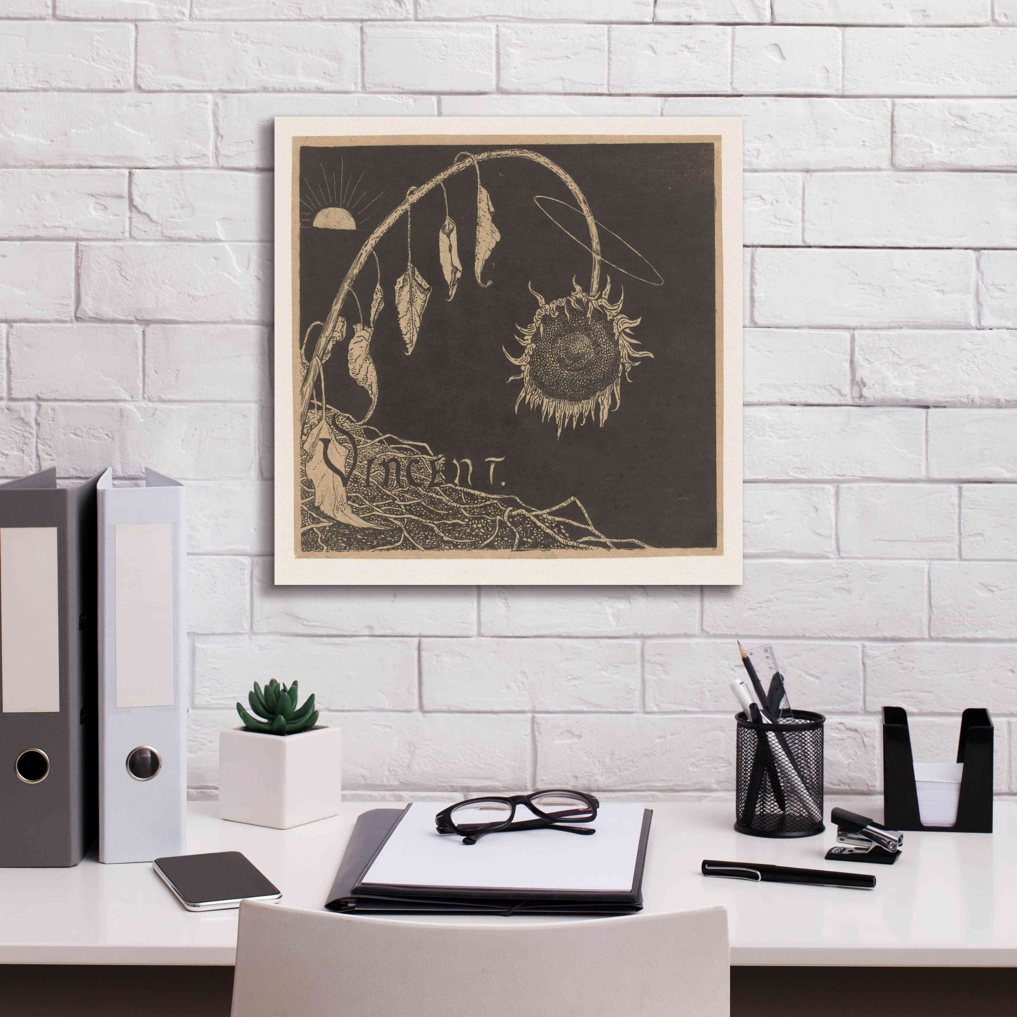 'Tentoonstelling der Nagelaten Werken Van Vincent Van Gogh, Amsterdam' by Richard Roland Holst, Giclee Canvas Wall Art,18x18