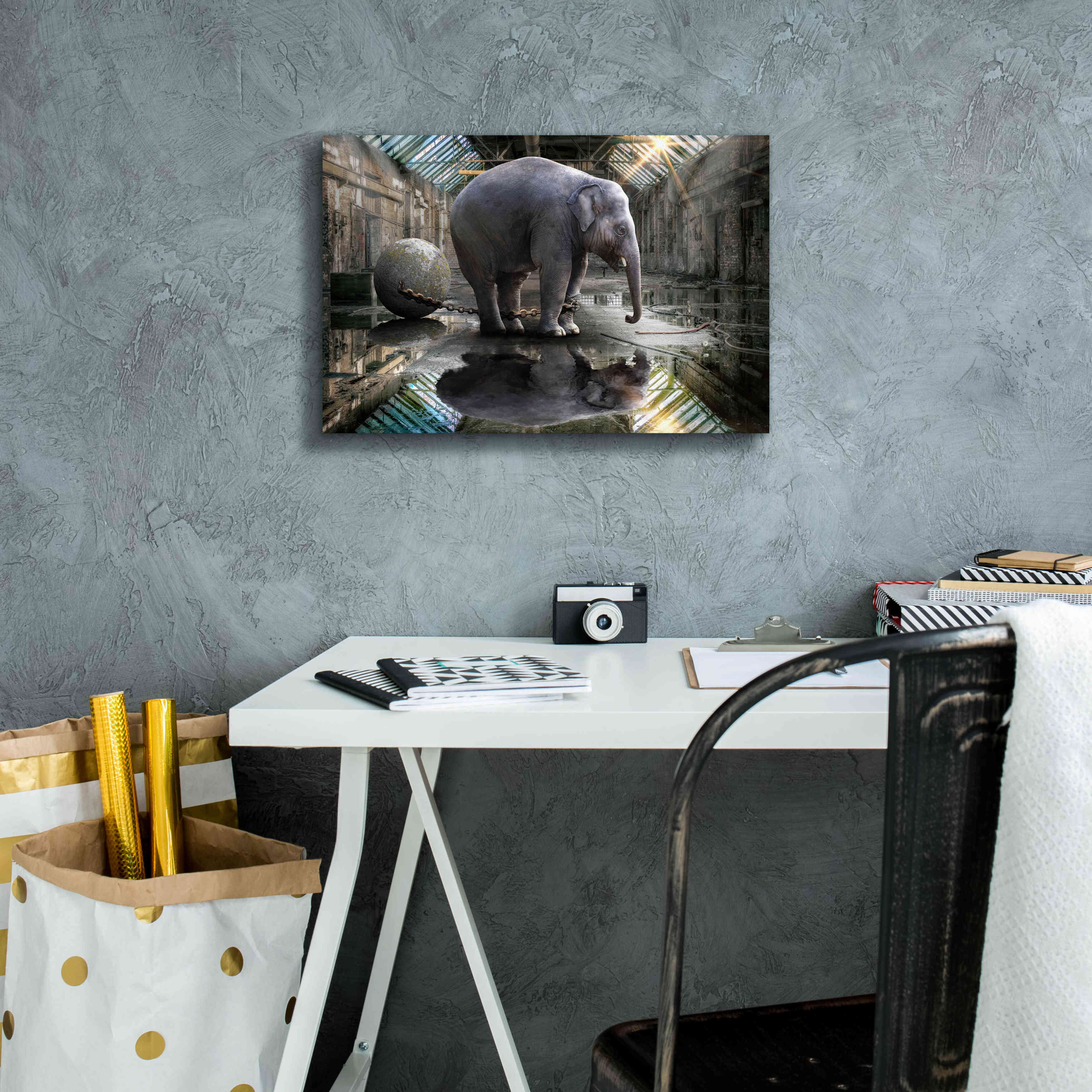 'The Big Grey' by Alan, Giclee Canvas Wall Art,18x12