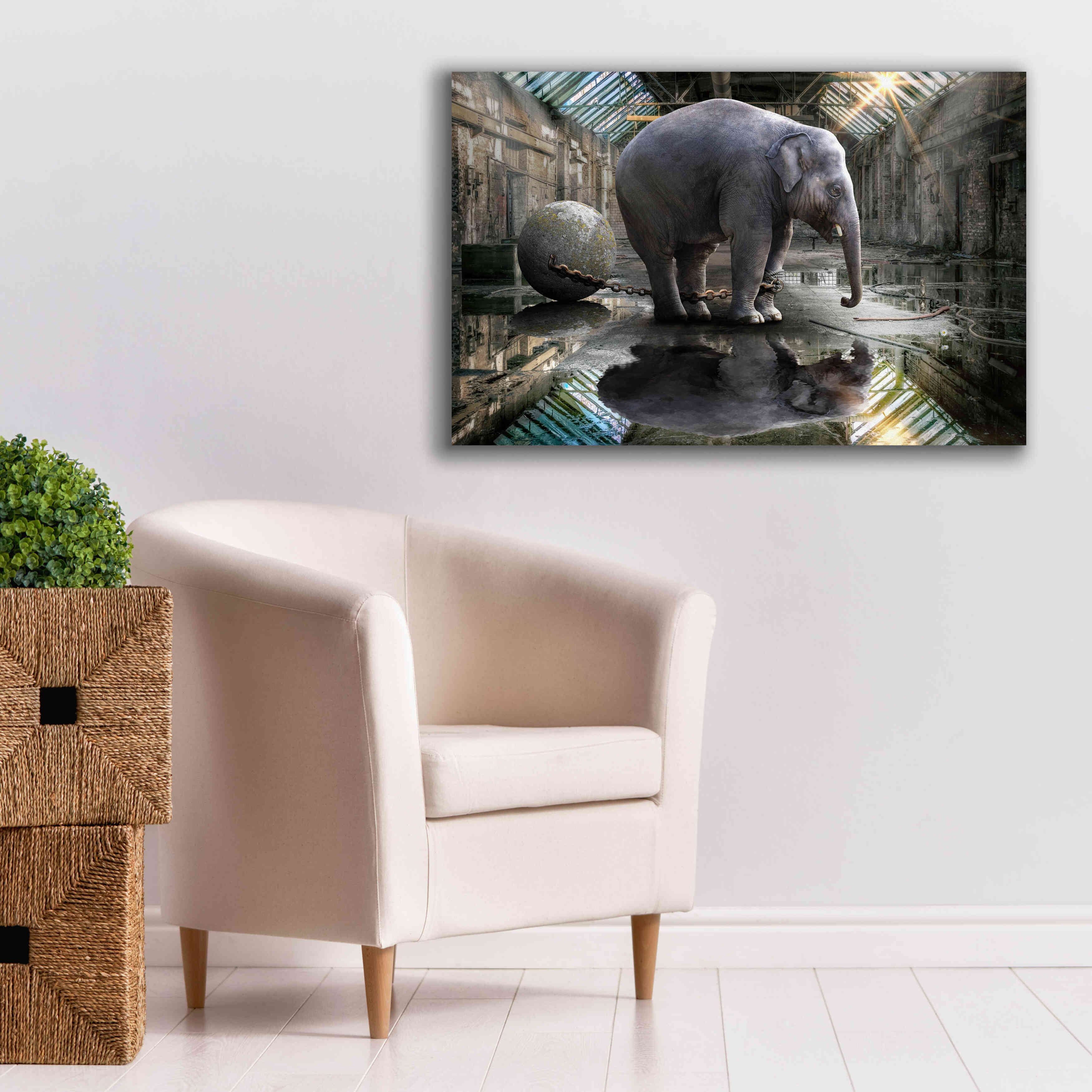 'The Big Grey' by Alan, Giclee Canvas Wall Art,40x26