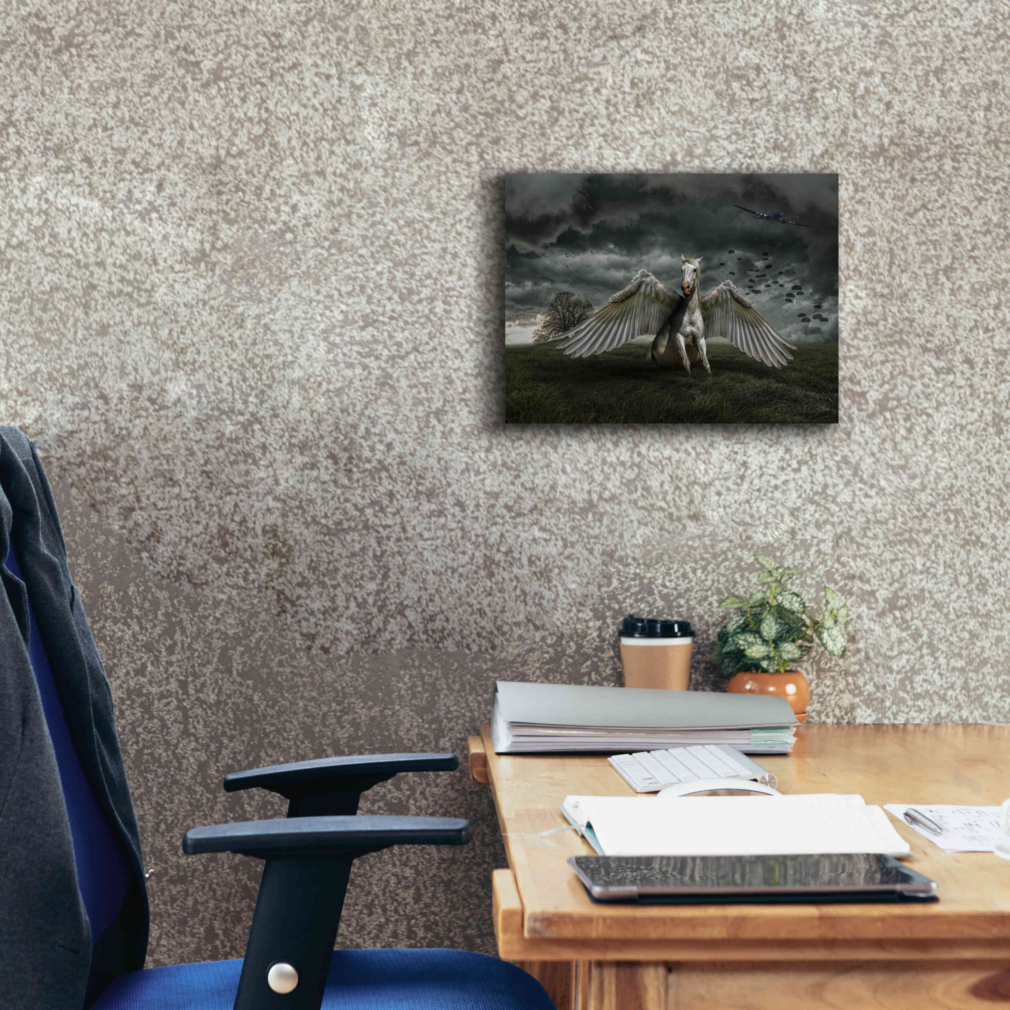'Pegasus Rising' by Alan, Giclee Canvas Wall Art,16x12