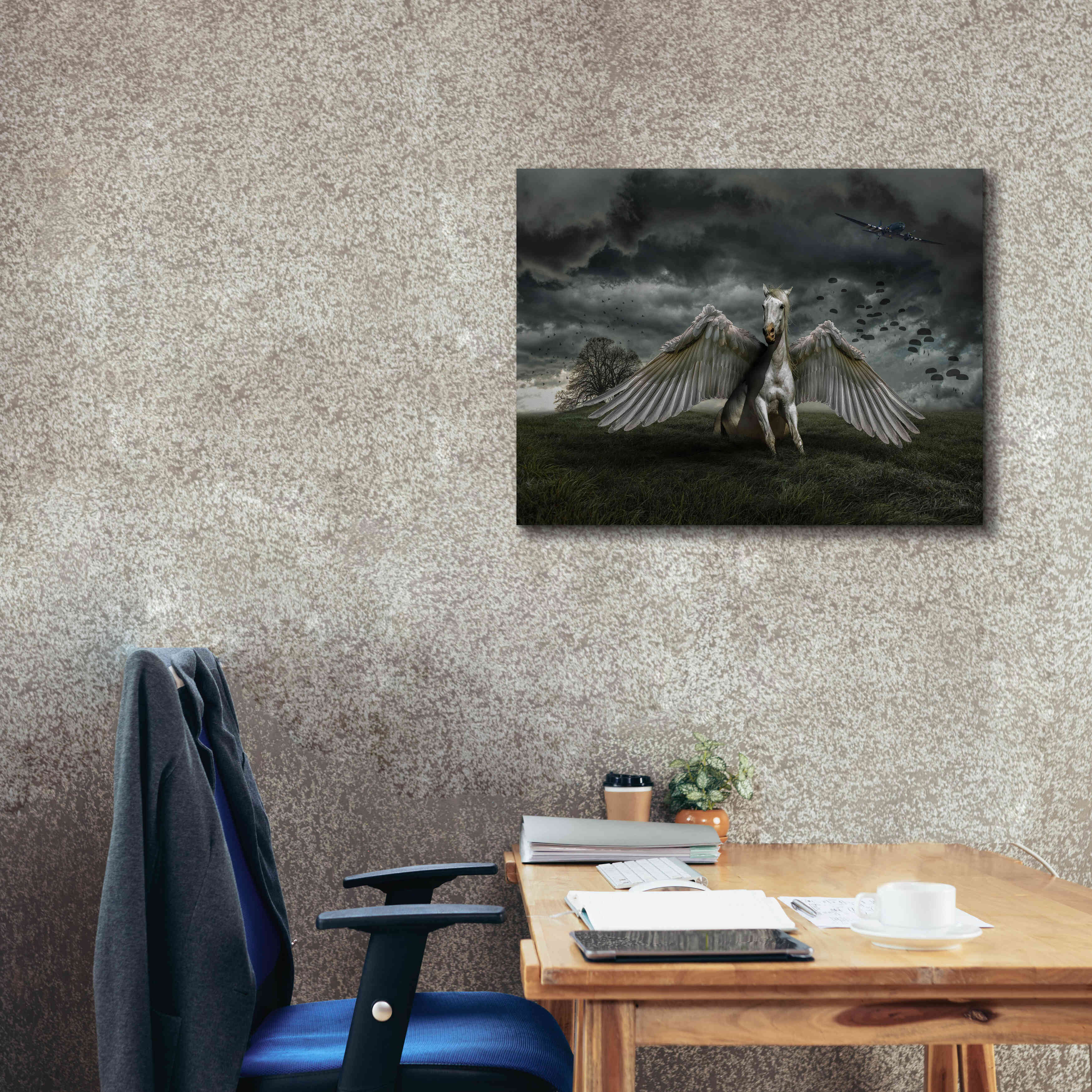 'Pegasus Rising' by Alan, Giclee Canvas Wall Art,34x26