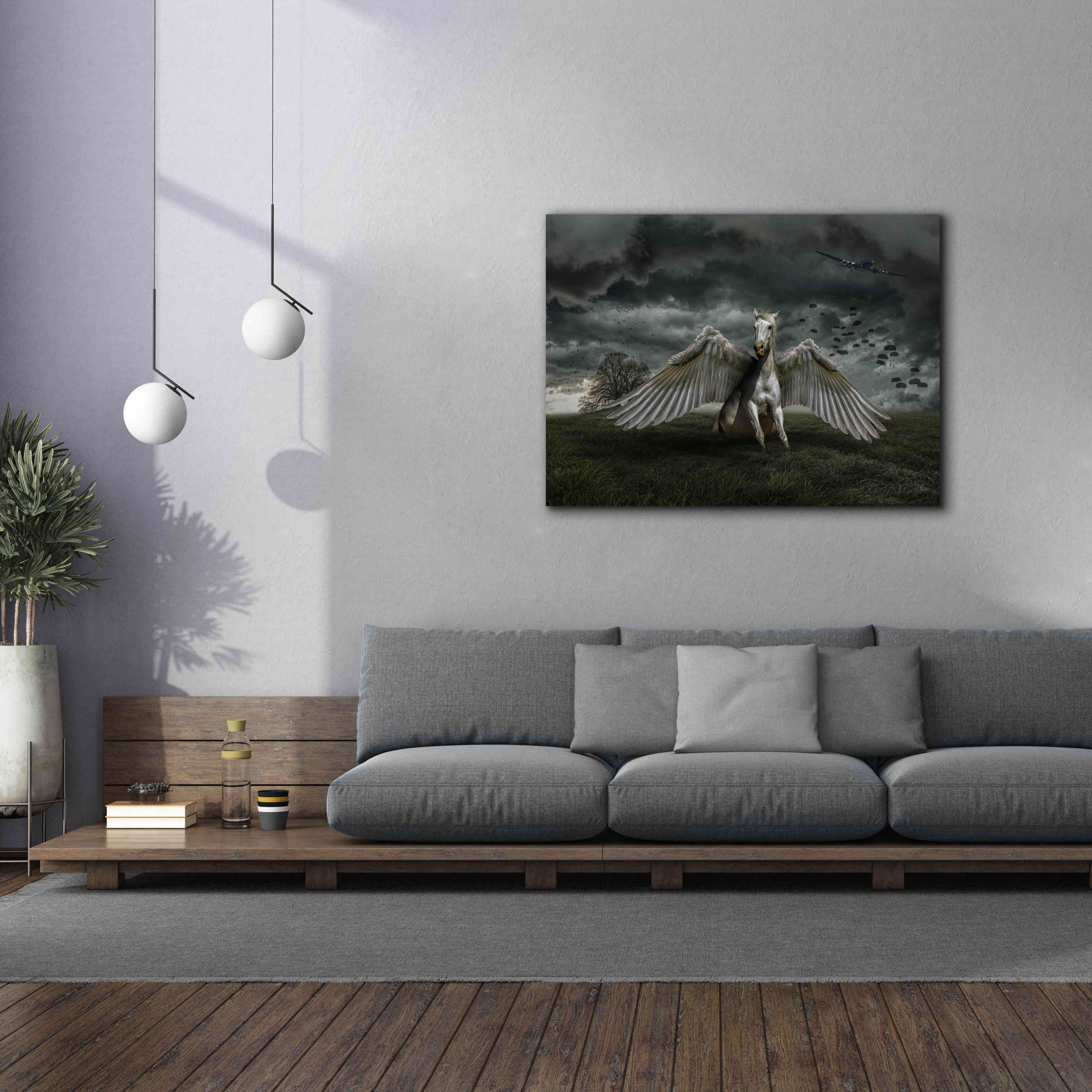 'Pegasus Rising' by Alan, Giclee Canvas Wall Art,54x40