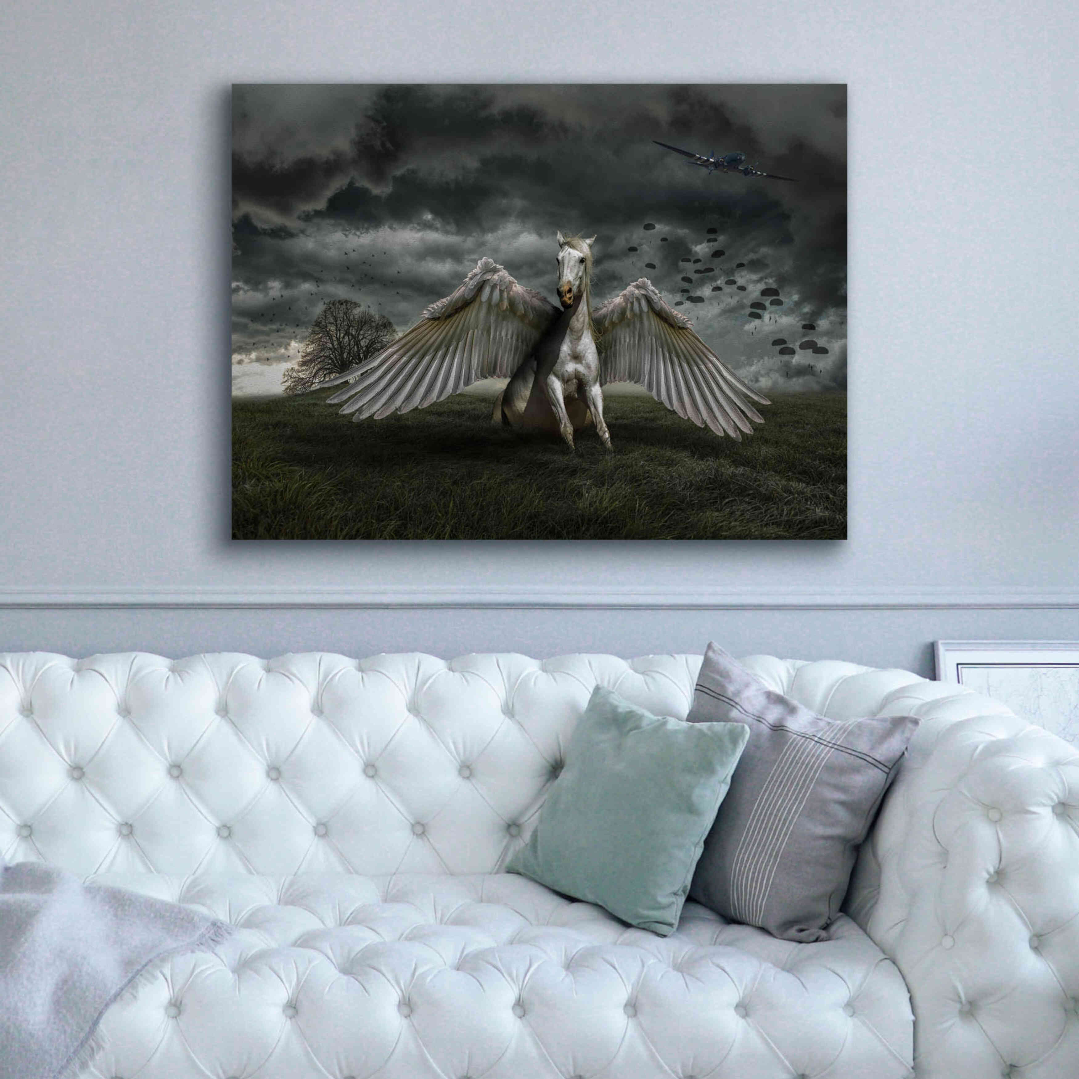 'Pegasus Rising' by Alan, Giclee Canvas Wall Art,54x40