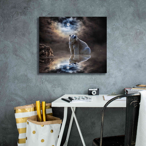 Image of 'Polar Bear Reflections' by Alan, Giclee Canvas Wall Art,24x20