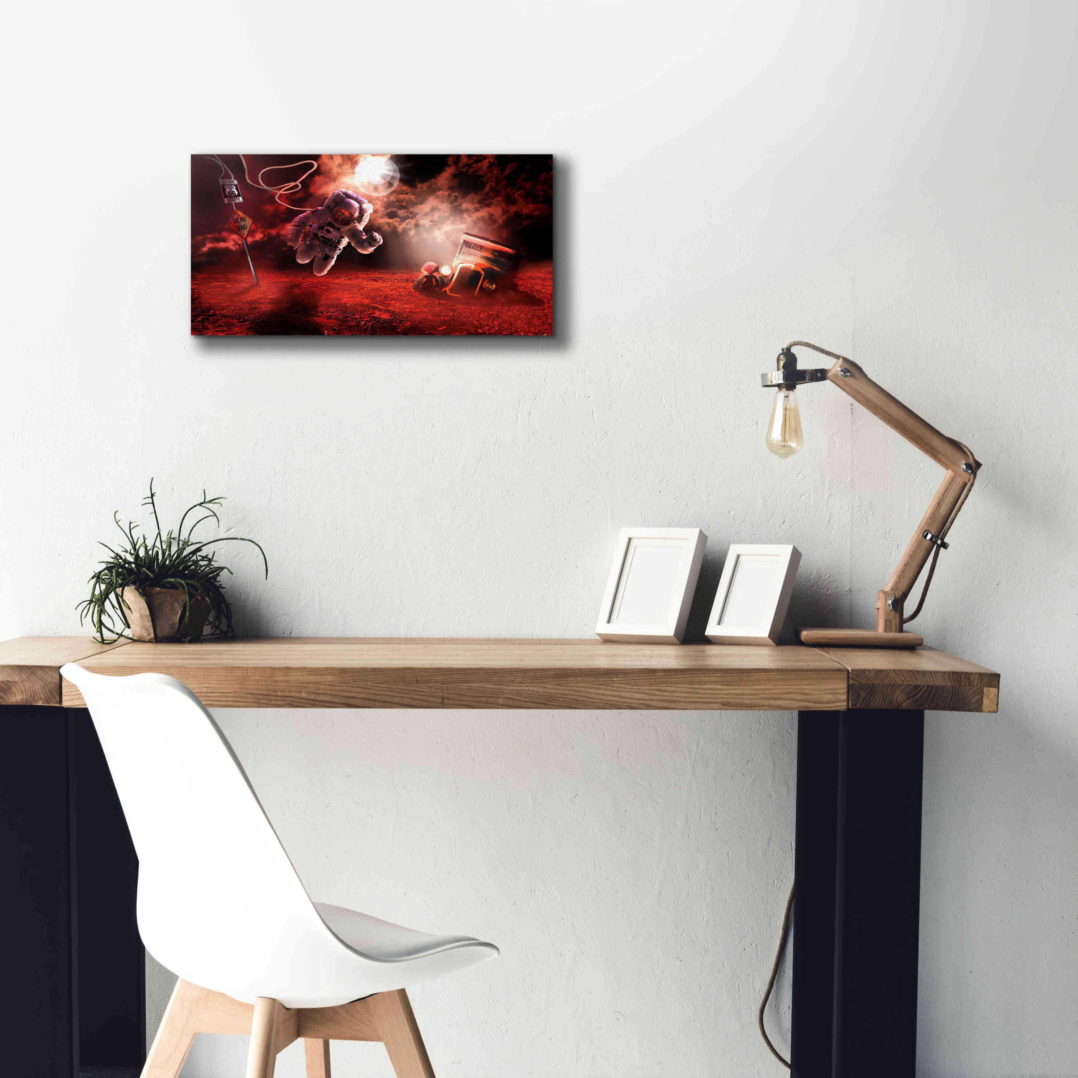 'Space Kicks on Route 66' by Alan, Giclee Canvas Wall Art,24x12