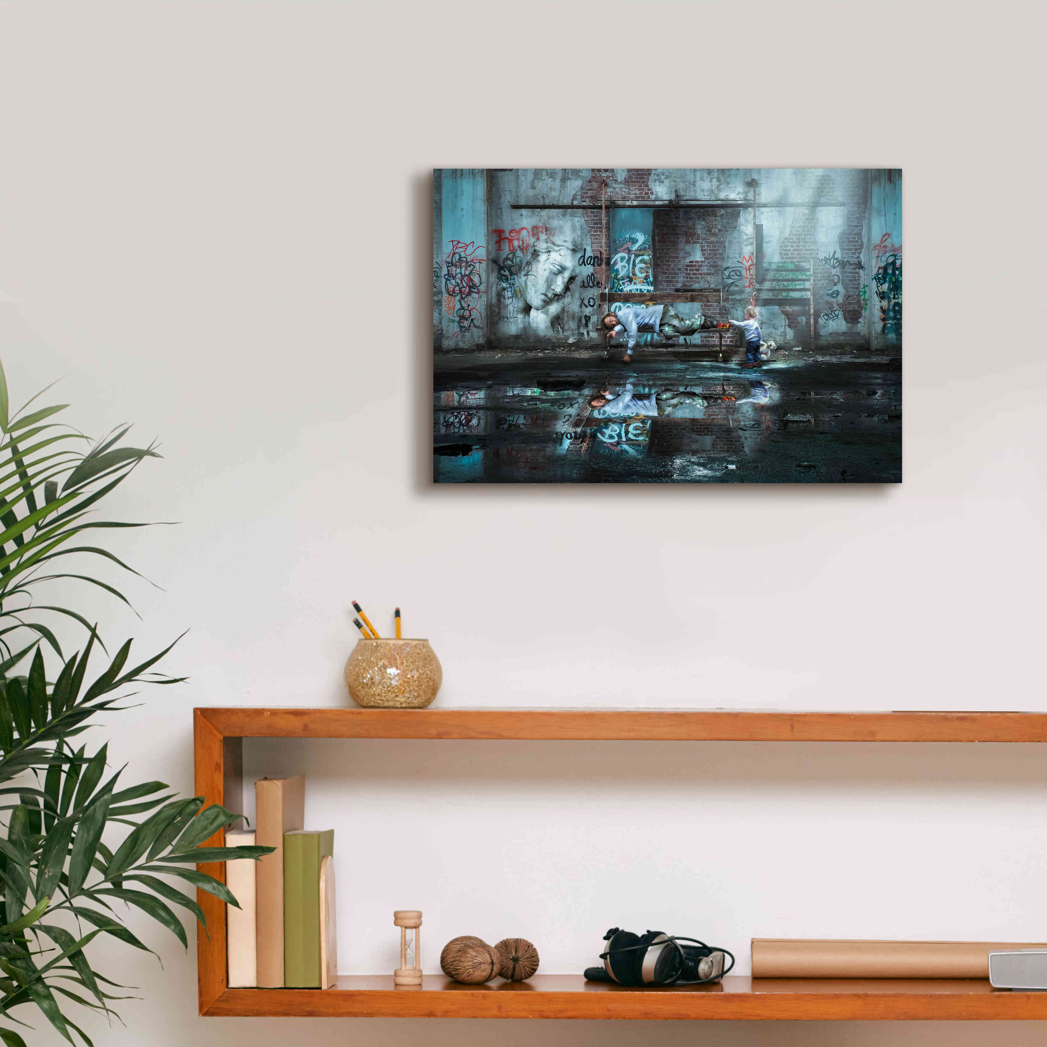 'Care to Share' by Alan, Giclee Canvas Wall Art,18x12