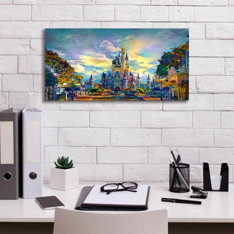 Image of 'Orlando Florida United States Castle' by Pedro Gavidia, Canvas Wall Art,24 x 12