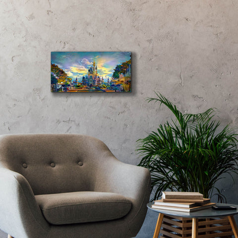 Image of 'Orlando Florida United States Castle' by Pedro Gavidia, Canvas Wall Art,24 x 12