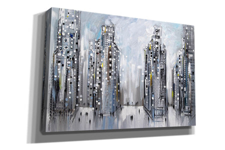 'City Street Scene' by Ekaterina Ermilkina, Canvas Wall Art