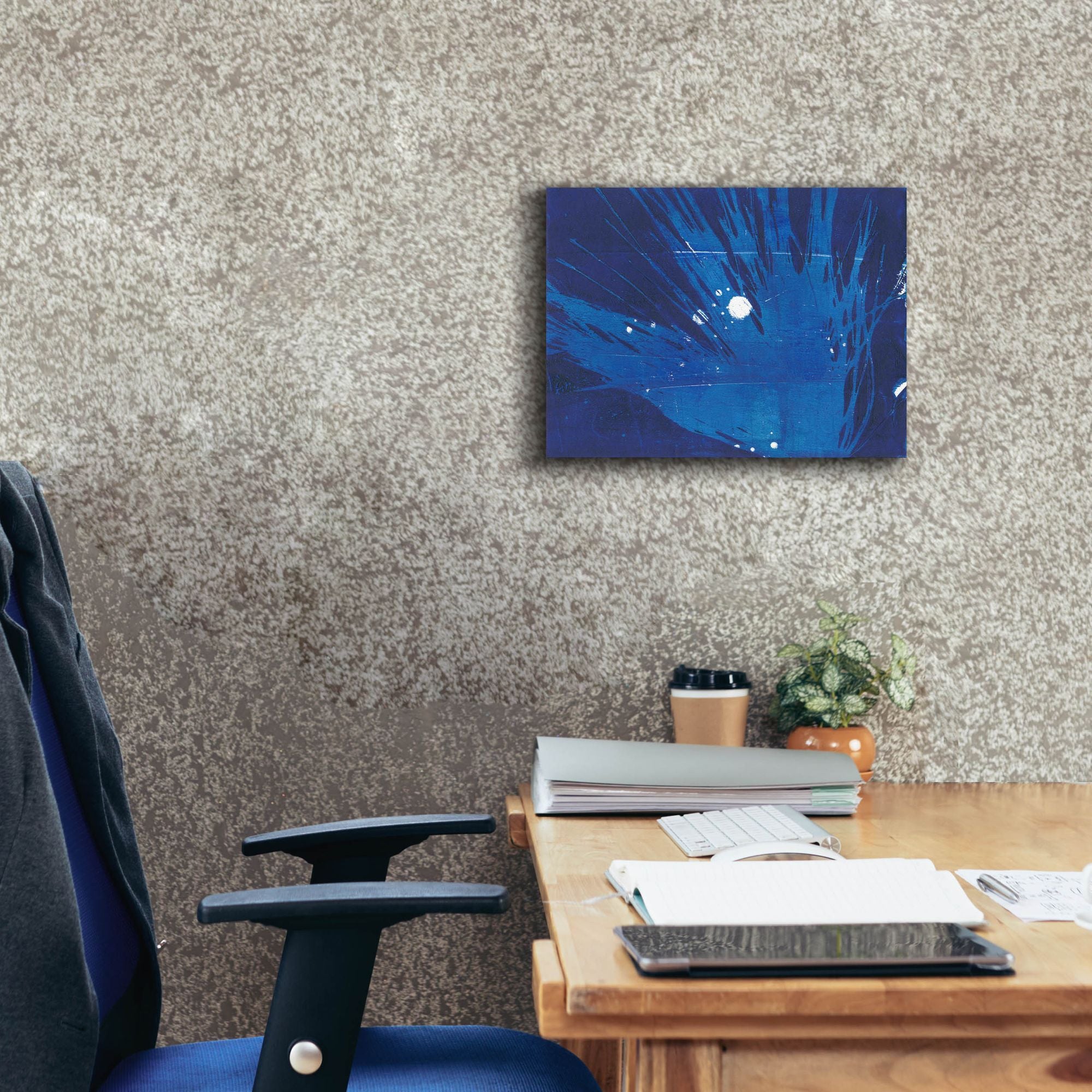 'Indigo Burst I' by Regina Moore, Canvas Wall Art,16 x 12