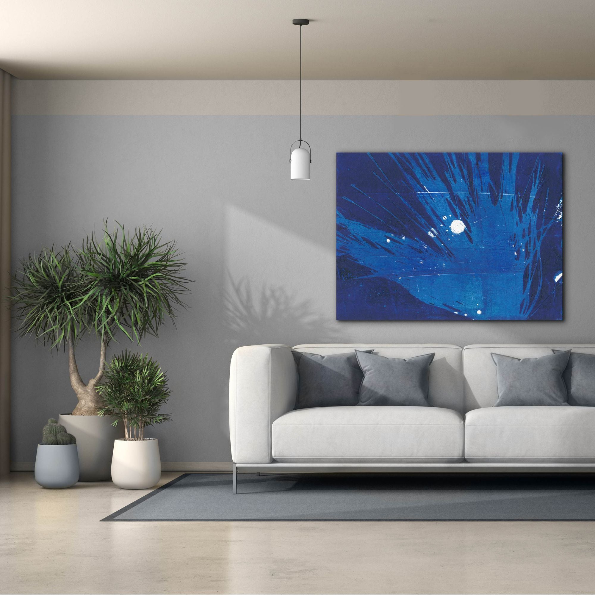 'Indigo Burst I' by Regina Moore, Canvas Wall Art,54x40