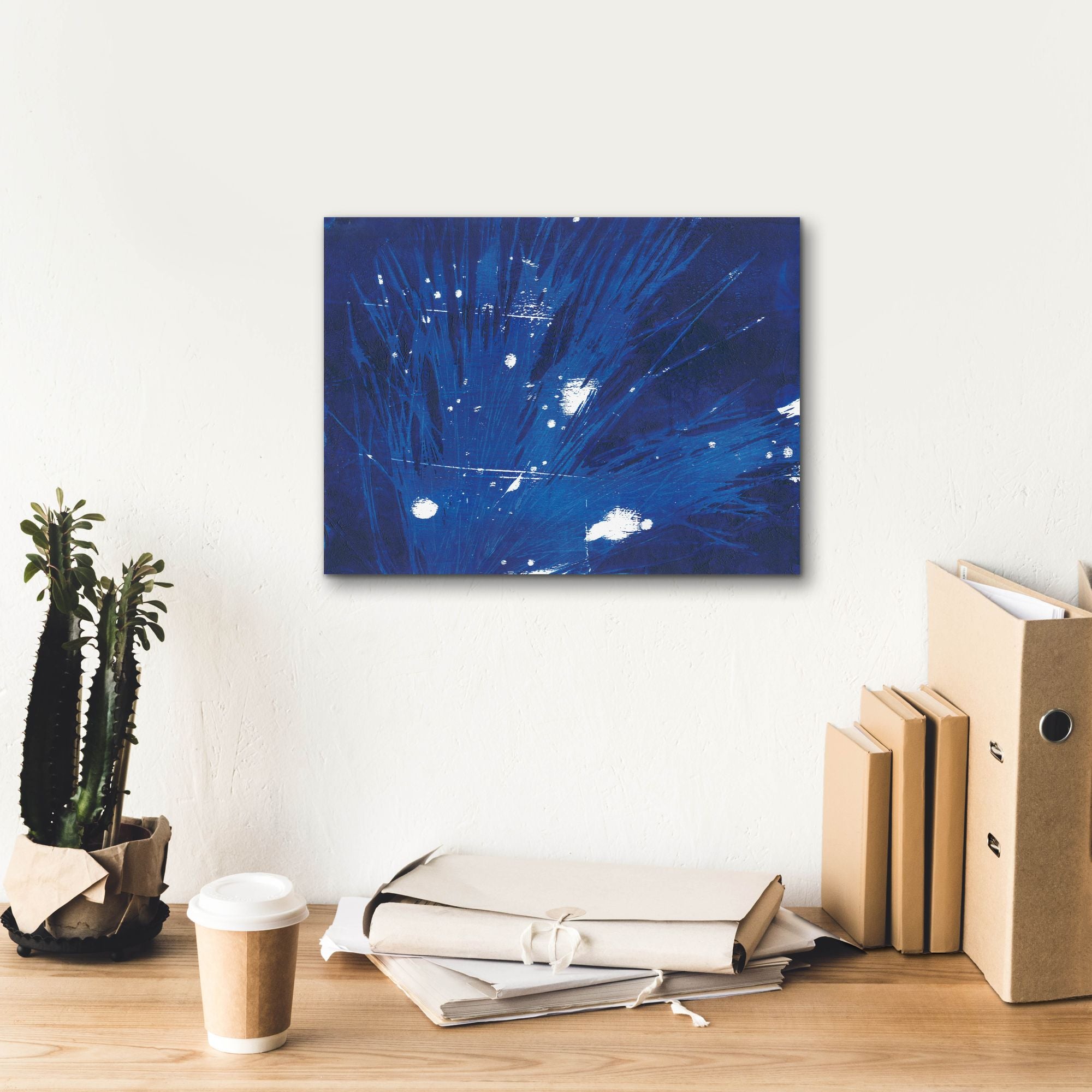 'Indigo Burst II' by Regina Moore, Canvas Wall Art,16 x 12