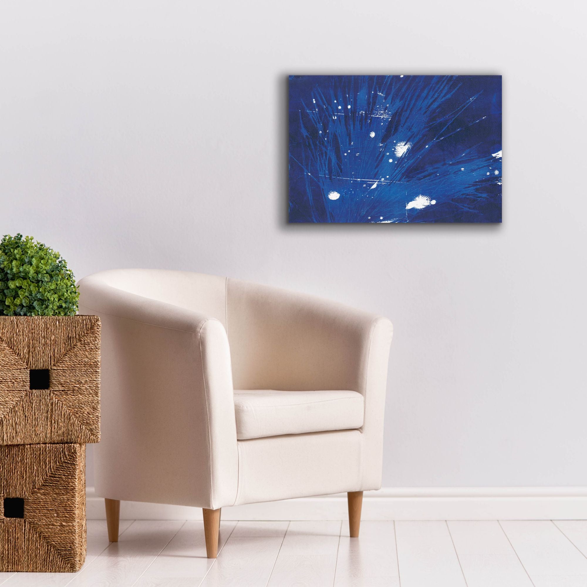 'Indigo Burst II' by Regina Moore, Canvas Wall Art,26 x 18