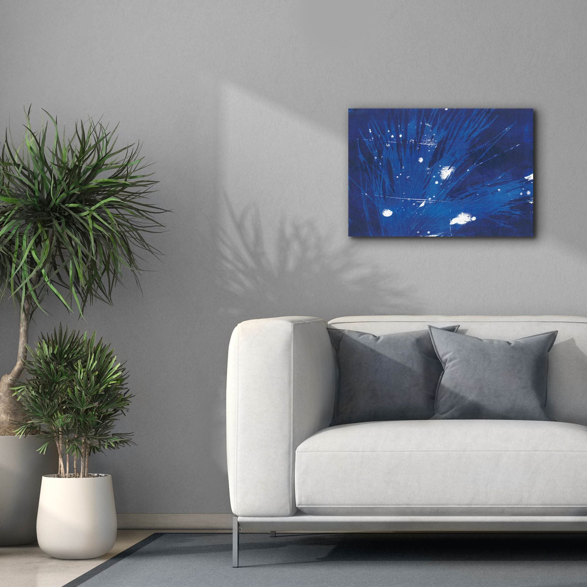 'Indigo Burst II' by Regina Moore, Canvas Wall Art,26 x 18