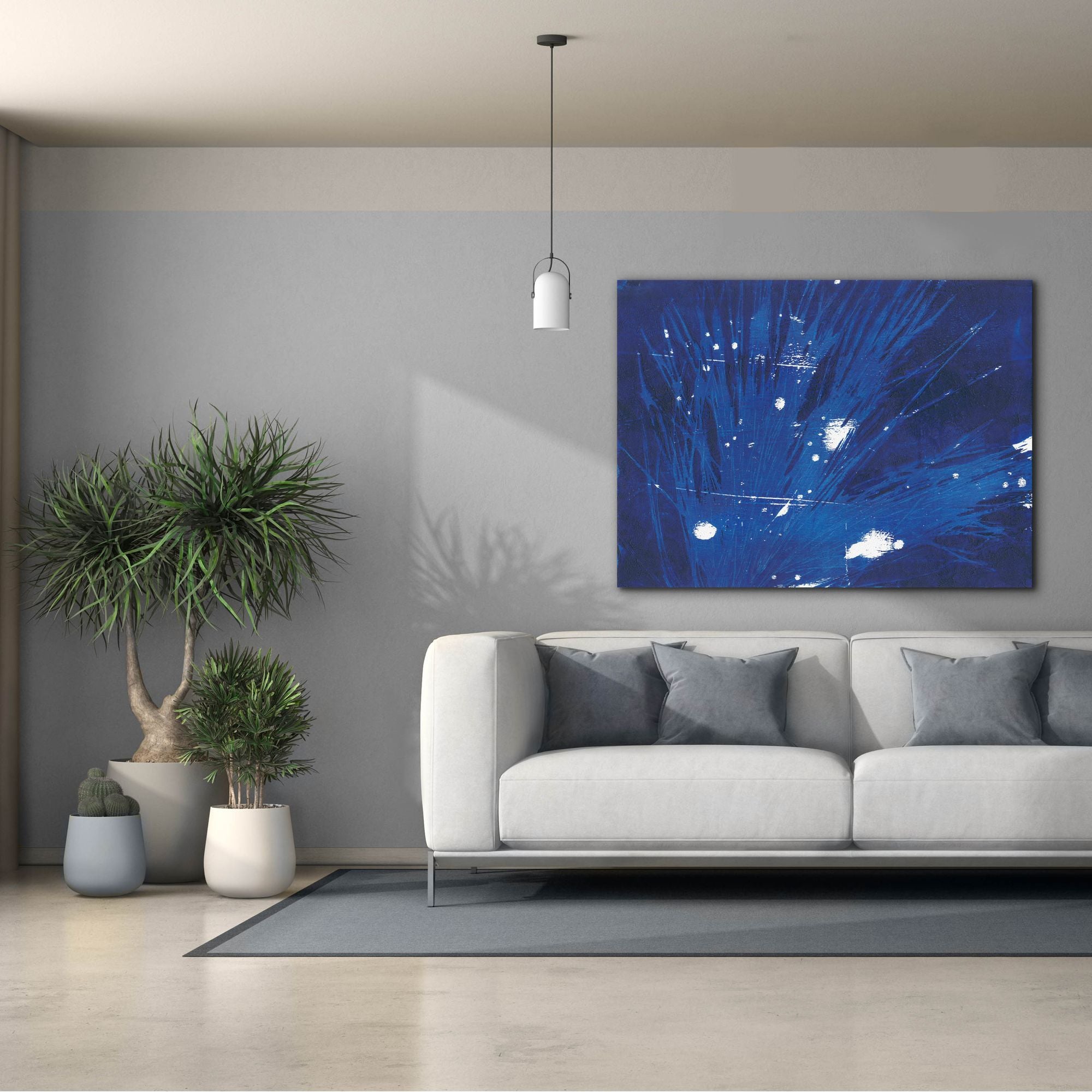 'Indigo Burst II' by Regina Moore, Canvas Wall Art,54x40