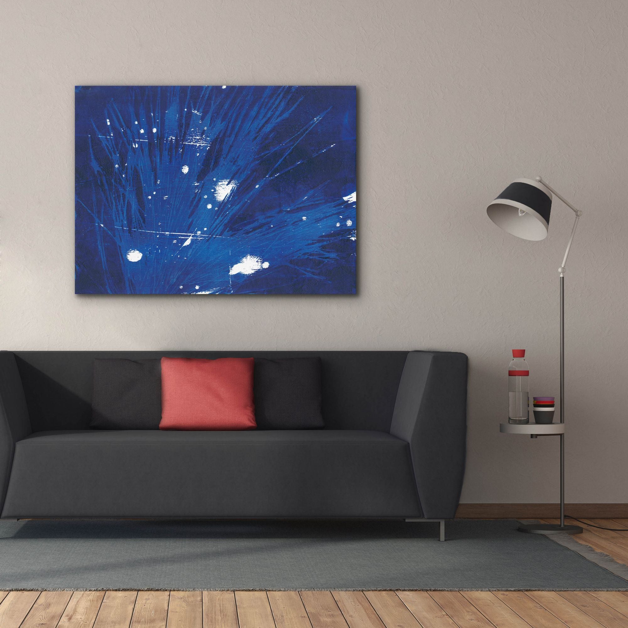 'Indigo Burst II' by Regina Moore, Canvas Wall Art,54x40