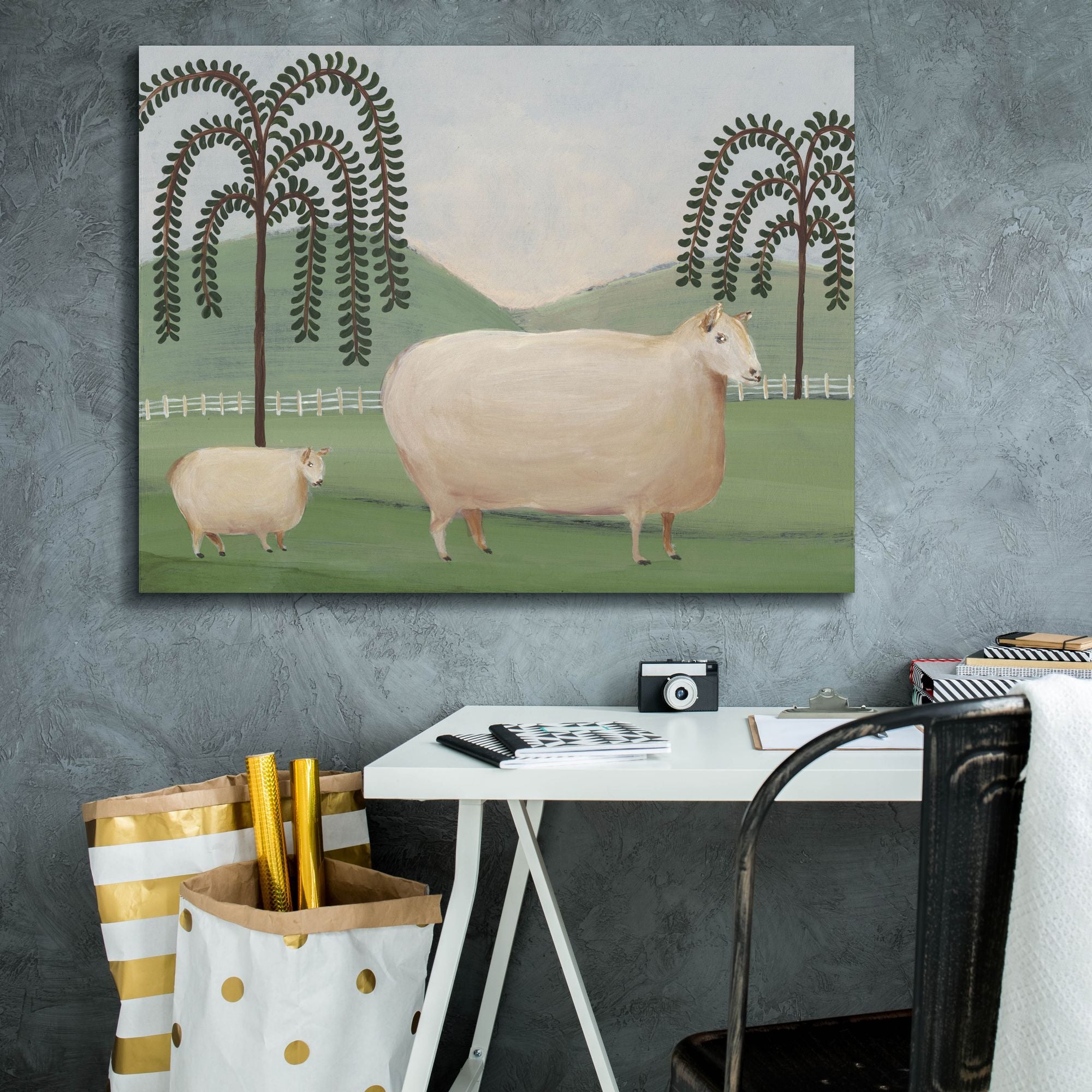 'Folk Farm I' by Regina Moore, Canvas Wall Art,34 x 26
